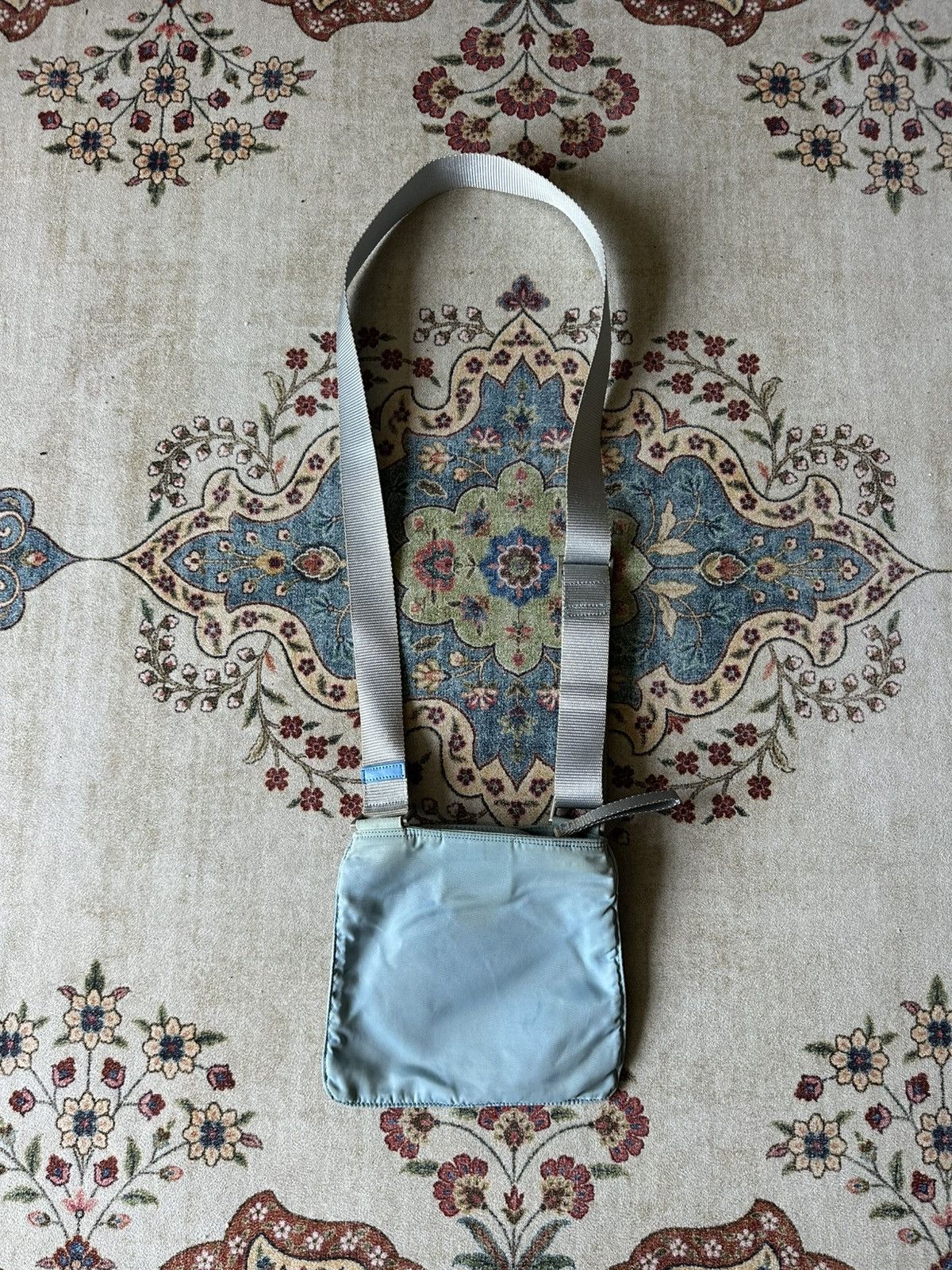 Prada × Vintage Vintage 2000s Prada Nylon Blue Messenger Crossbody Bag Size ONE SIZE - 10 Thumbnail