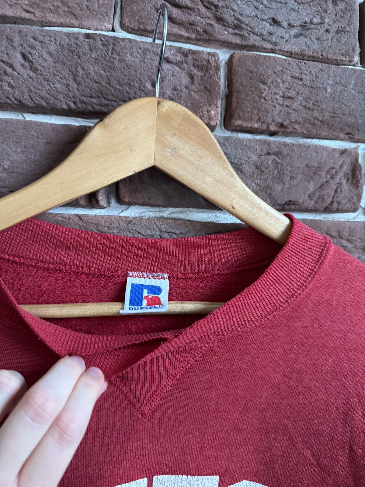 Russell Athletic Vintage University of Stanford Distressed Crewneck Red Rare Size US XL / EU 56 / 4 - 8 Thumbnail