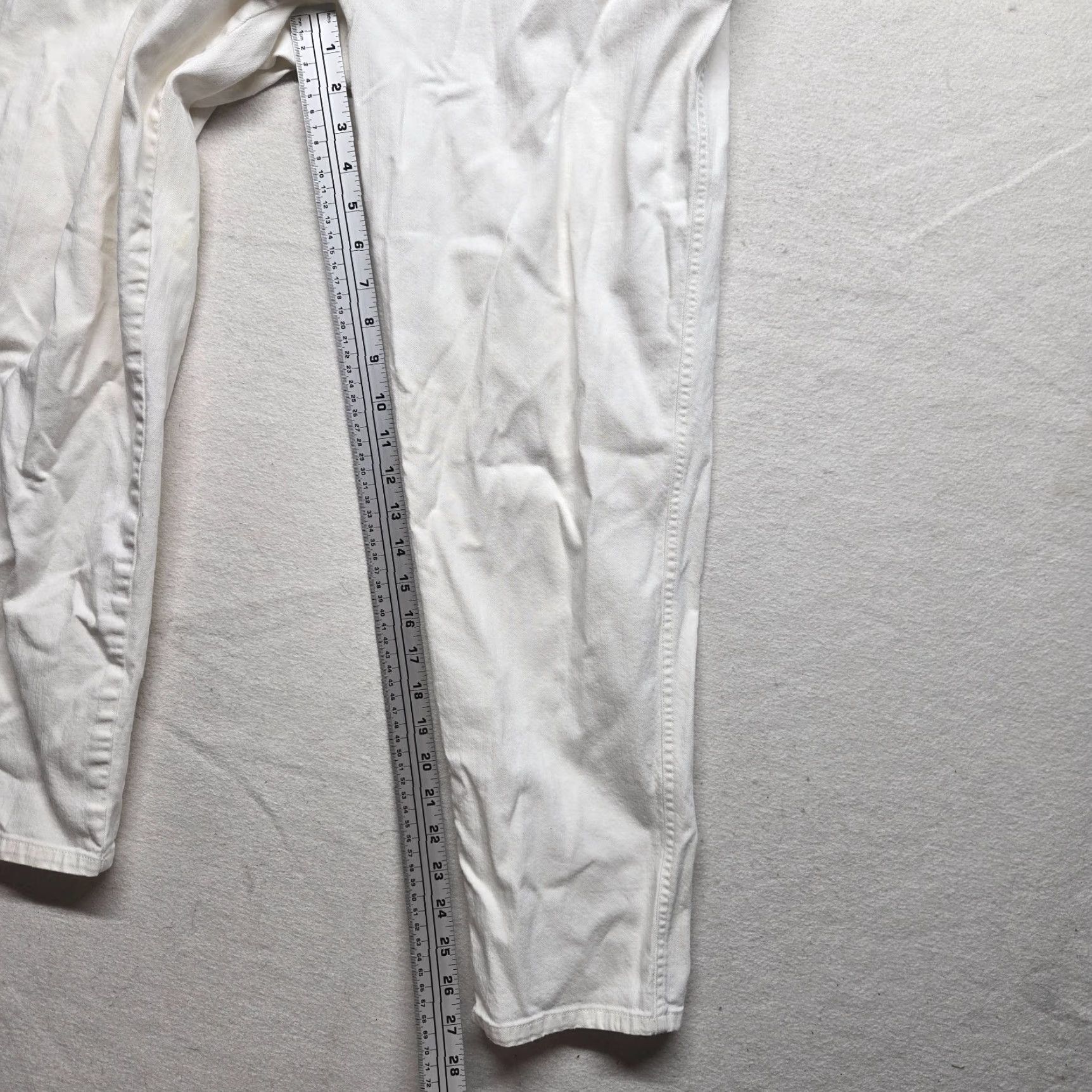 Bill Blass VINTAGE Bill Blass Women's Denim Jeans Size 10P Petite White High-Rise Straight Stretch Pants Size 32" / US 10 / IT 46 - 6 Thumbnail