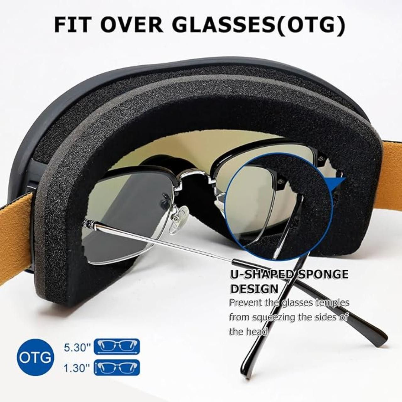 Other Anti-Fog Dual Layer lens OTG Ski Goggles Size ONE SIZE - 4 Thumbnail