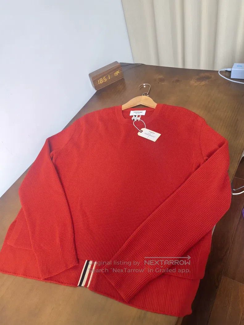 Thom Browne Thom Browne Red Sweater Size US S / EU 44-46 / 1 - 1 Thumbnail