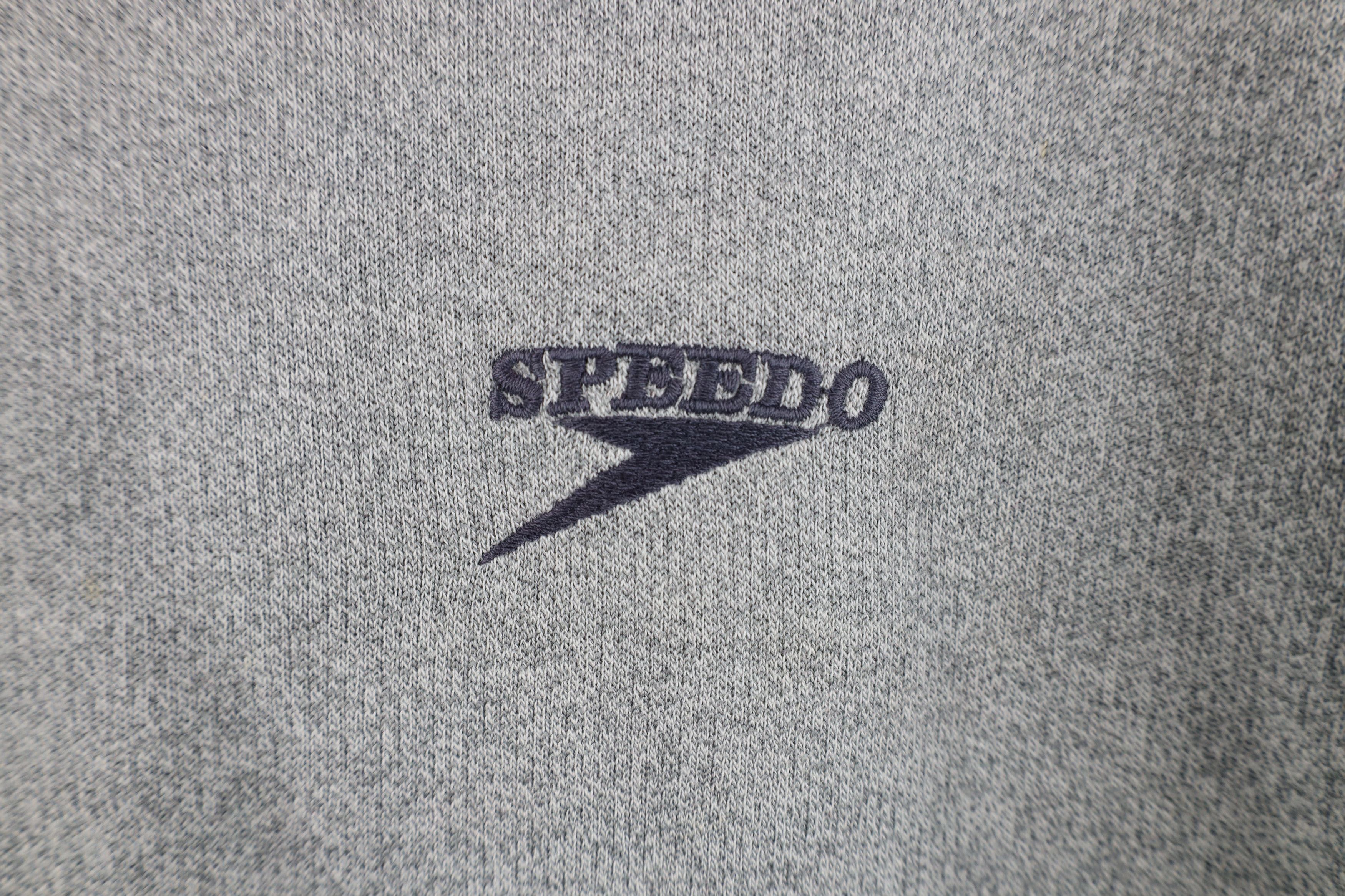 Speedo Vintage 70s Speedo Striped Hoodie Sweatshirt Heather Gray Size US M / EU 48-50 / 2 - 4 Thumbnail