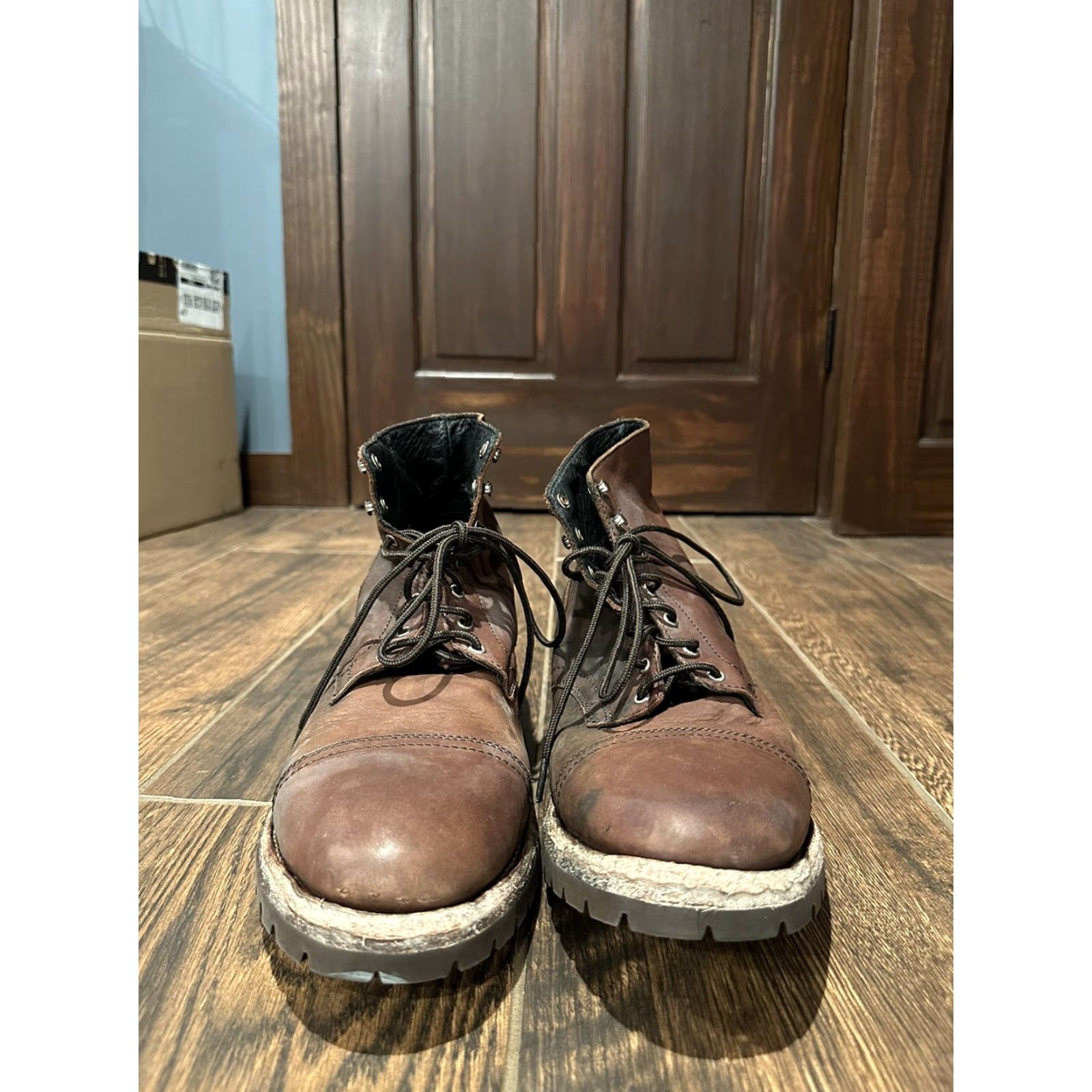 Thursday Boot Company VINTAGE? Thursday Boots Mens Boot 13 Leather Brown Lace Up Leather Upper US 13 Solid Shoes? Size US 13 / EU 46 - 2 Thumbnail