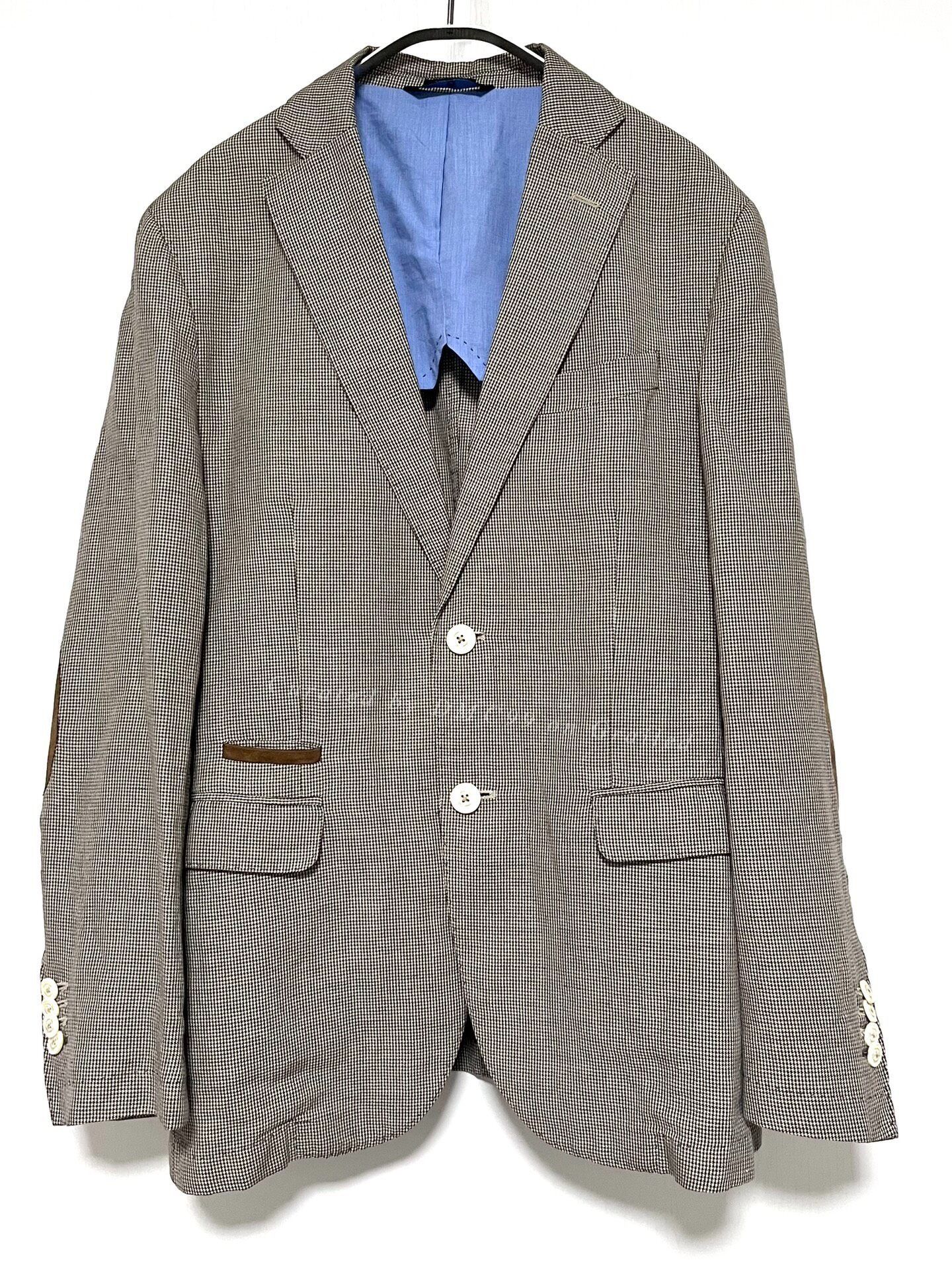 Massimo Dutti Massimo Dutti Brown Herringbone Cotton-Linen Blazer Size US M / EU 48-50 / 2 - 1 Thumbnail
