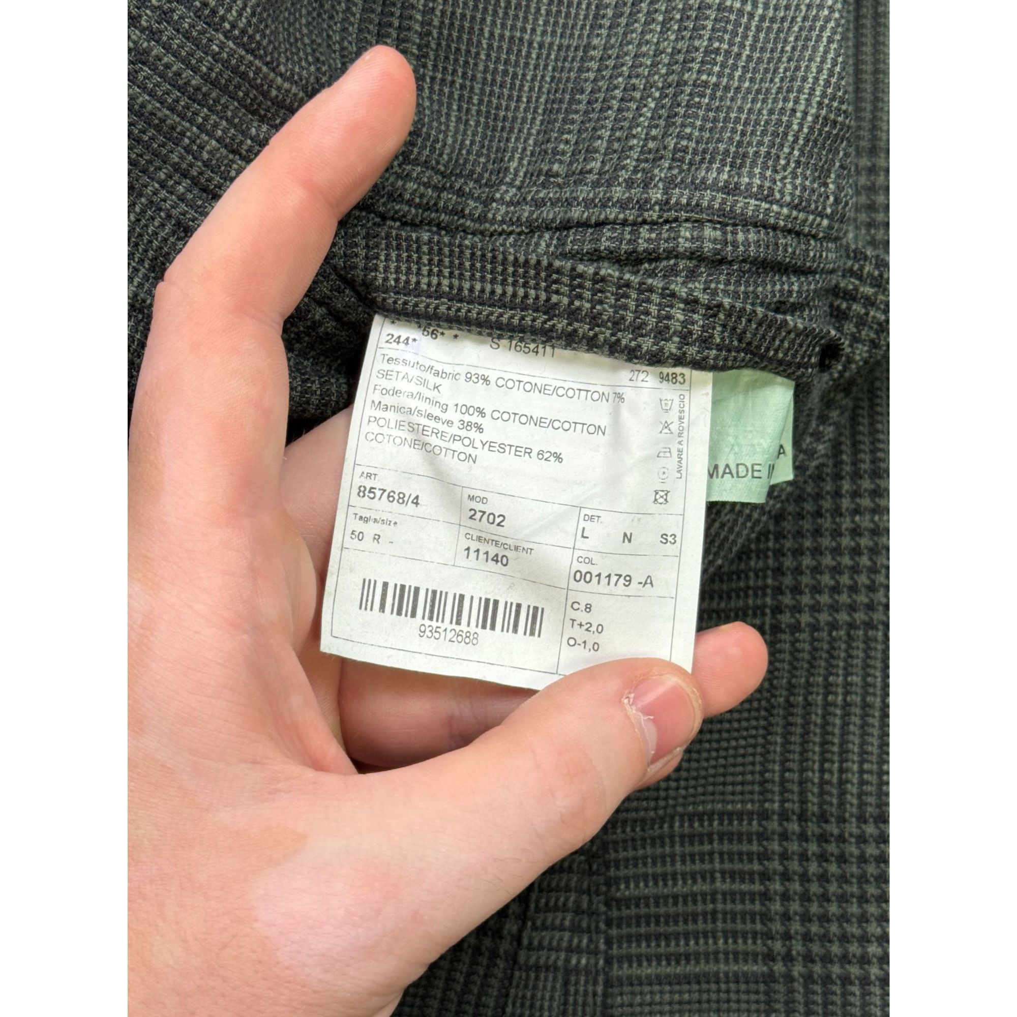 Boggi Boggi Milano Lightweight Summer Silk Blazer Jacket (Y1281) Size 40R - 7 Thumbnail