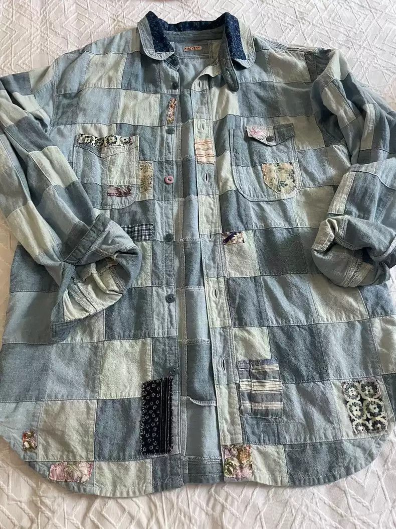 Kapital Kapital Denim patchwork shirt Size US XL / EU 56 / 4 - 1 Thumbnail