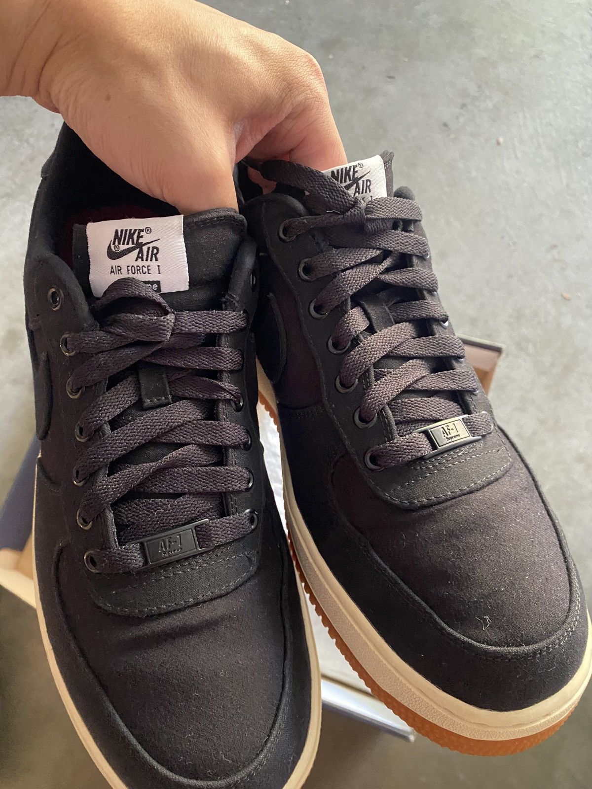 Nike × Supreme OG Nike Supreme Force Black Canvas Size US 11 / EU 44 - 5 Thumbnail