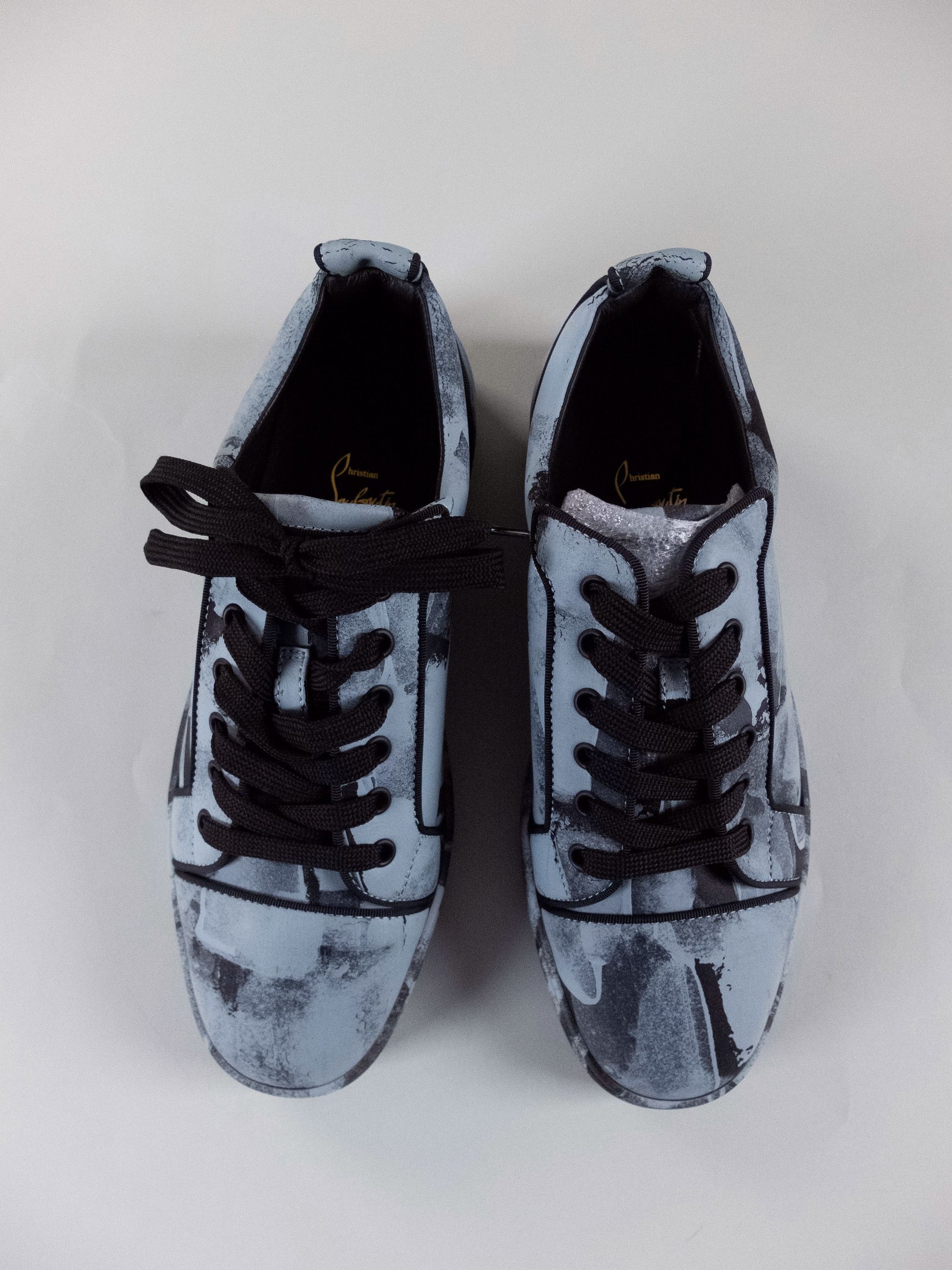 Christian Louboutin CHRISTIAN LOUBOUTIN Louis Junior blue leather sneakers 9 42 Size US 9 / EU 42 - 3 Thumbnail