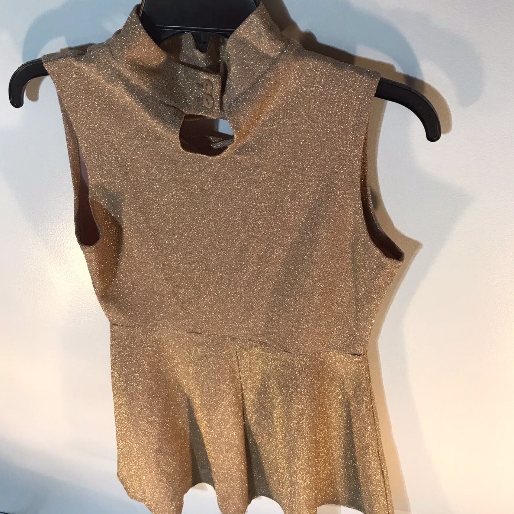 Vintage VINTAGE Adam Levine Gold Sleeveless Dress Womens Size M Above Knee Formal Party 90s Glitter Lurex Size M / US 6-8 / IT 42-44 - 3 Thumbnail