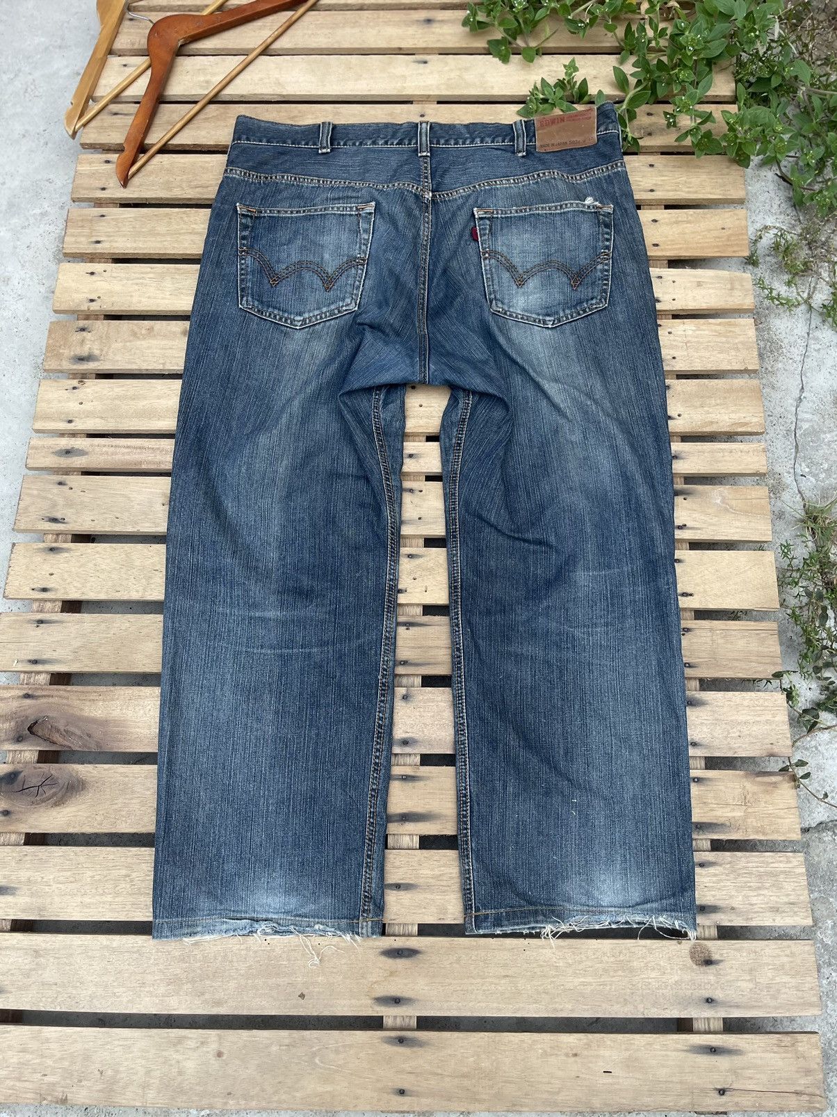 Edwin Vintage Edwin 503 Distressed Baggy Jeans Size US 40 / EU 56 - 2 Thumbnail