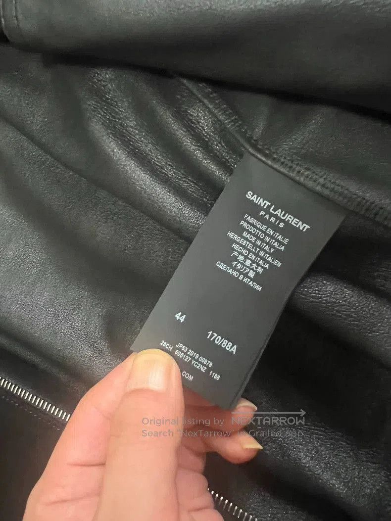 Saint Laurent Paris YSL Black Leather Jacket with Studs. Size US XS / EU 42 / 0 - 5 Thumbnail