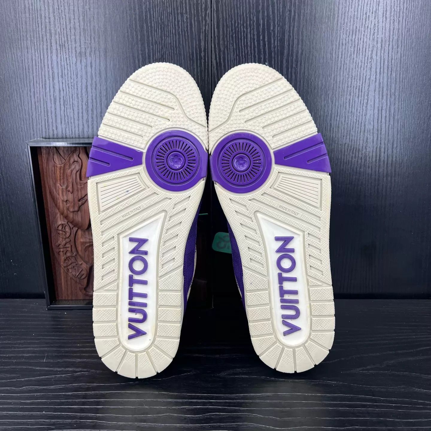 Louis Vuitton LV Trainer White Purple Checkerboard 42 New Size US 8 / EU 41 - 7 Thumbnail