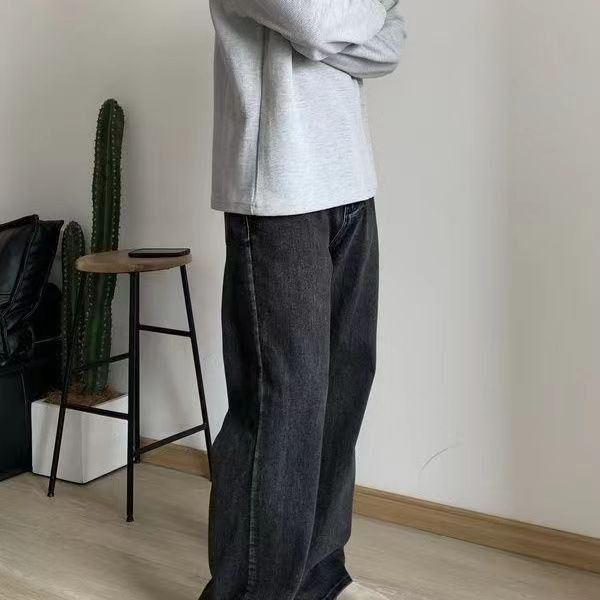 Japanese Brand × Vintage Black High Street Vintage Loose Fit Jeans Size US 33 - 2 Thumbnail