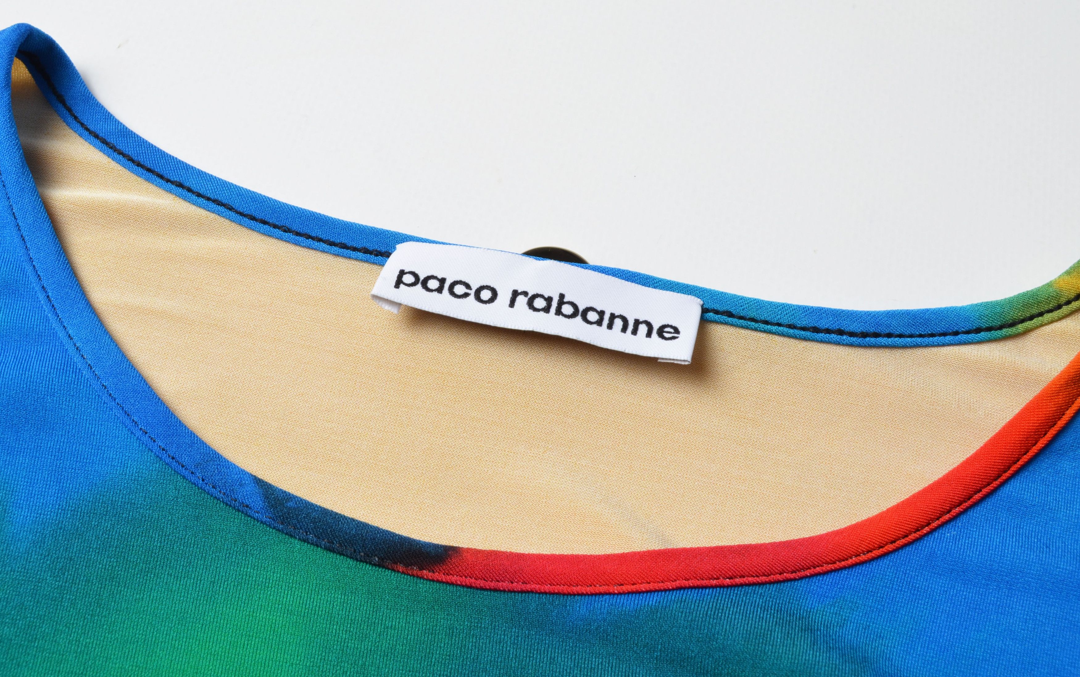 Paco Rabanne Paco Rabanne Rainbow Tie-Dye Mesh Long Sleeve Top Size XS / US 0-2 / IT 36-38 - 7 Thumbnail