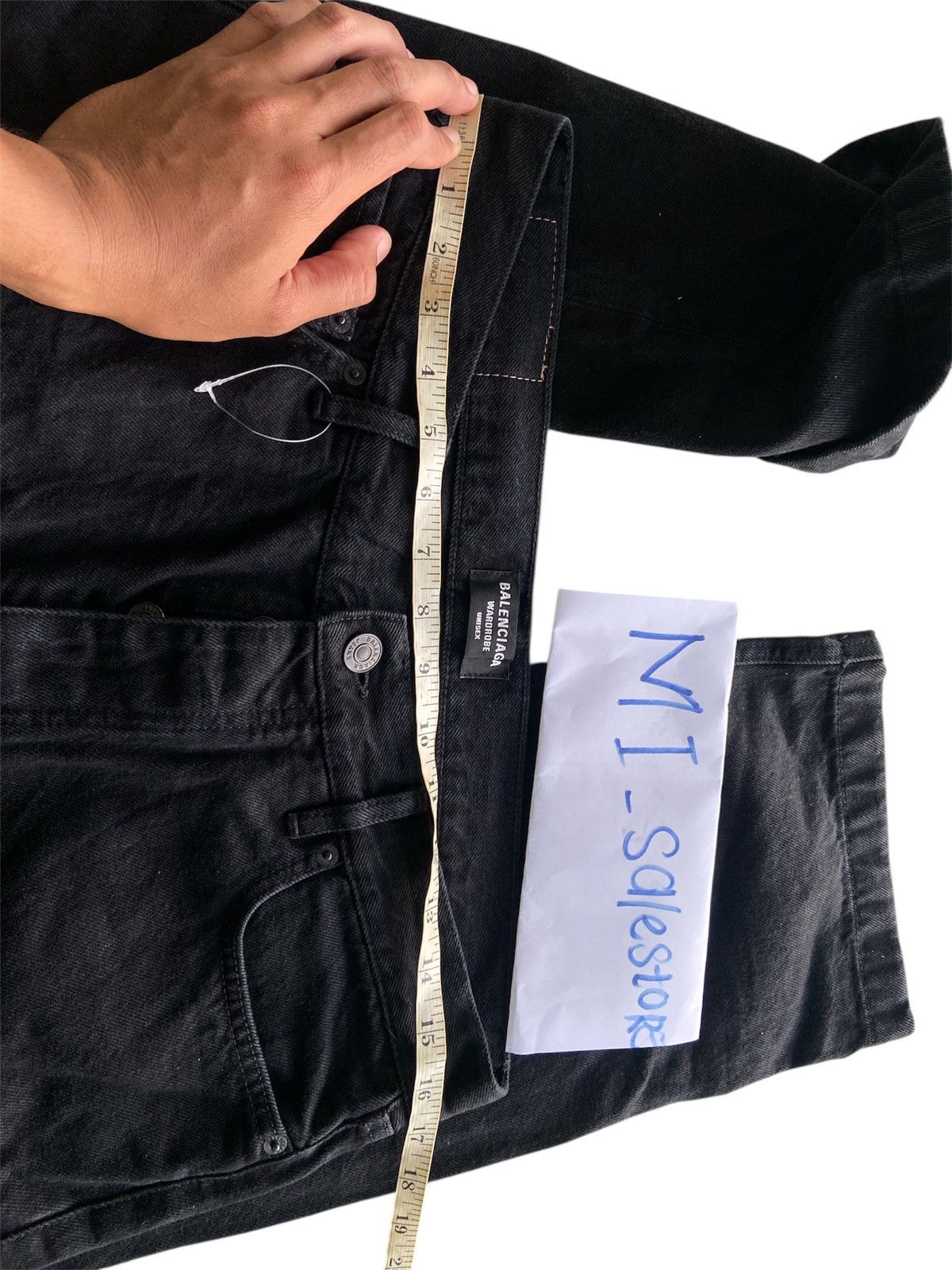 Balenciaga Balenciaga Wardrobe Unisex Black Denim Jeans Size US 32 / EU 48 - 13 Thumbnail