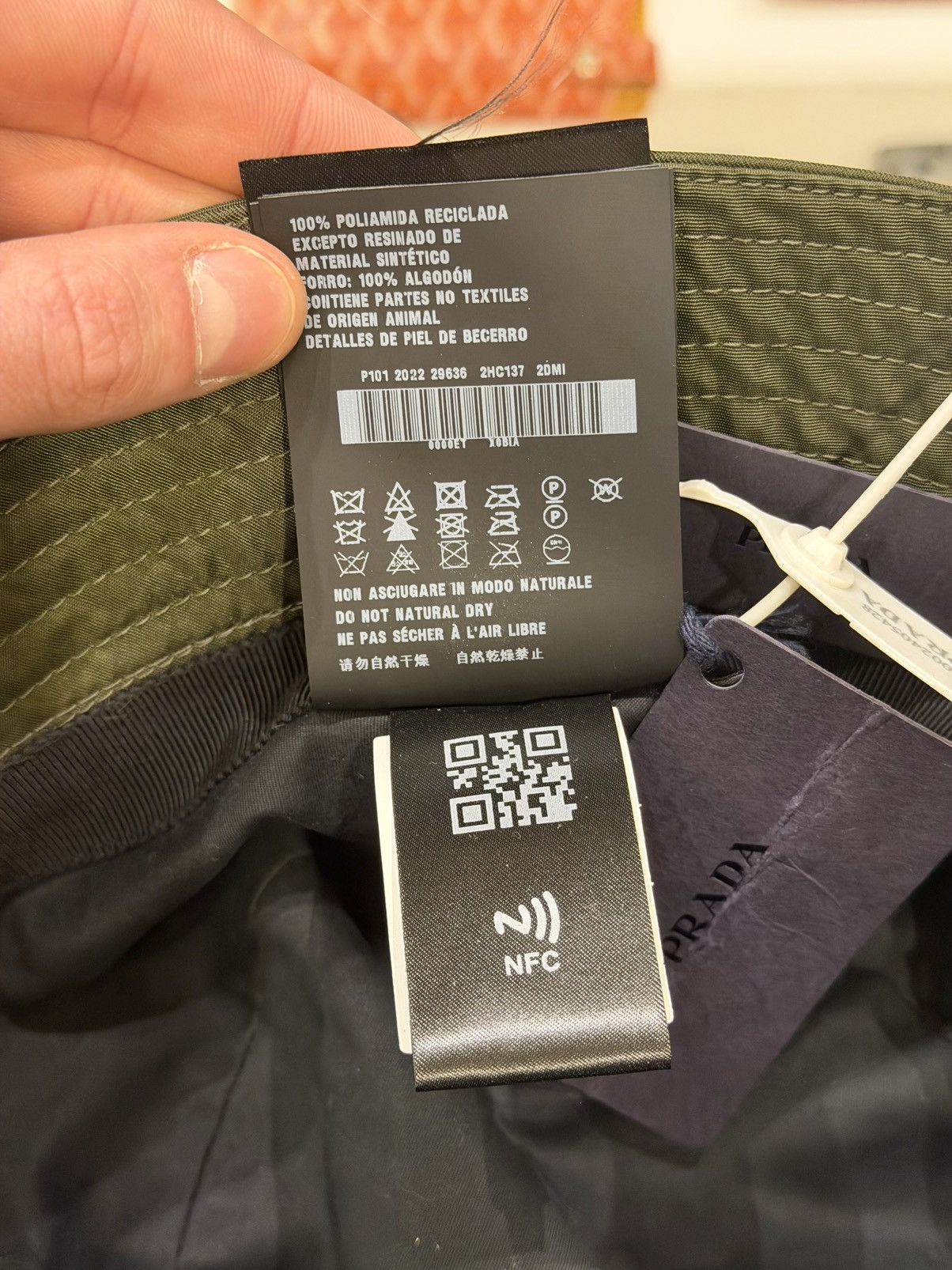 Prada Prada Nylon Bucket Hat - Olive Size ONE SIZE - 13 Thumbnail
