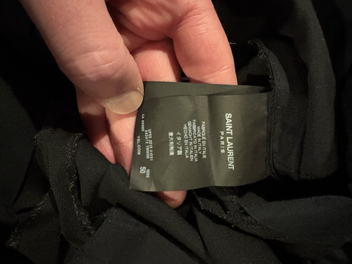 Saint Laurent Paris Saint Laurent Hedi Slimane 2 Piece Tuxedo Suit Size 50R - 20 Thumbnail