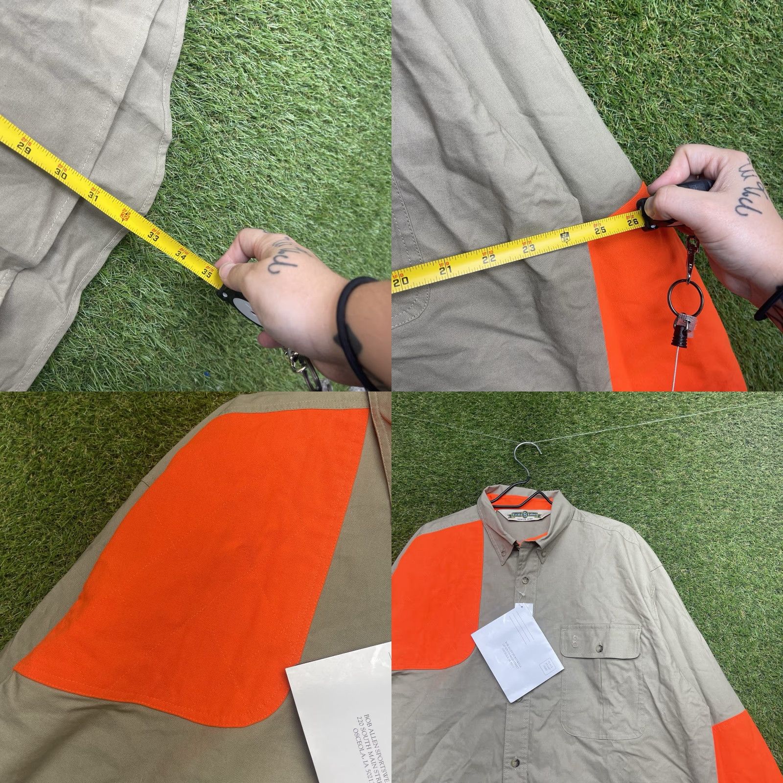 Vintage Bob Allen Shooting Shirt Mens XL Long Sleeve High Prairie Neon Orange NWT Size US XL / EU 56 / 4 - 8 Thumbnail