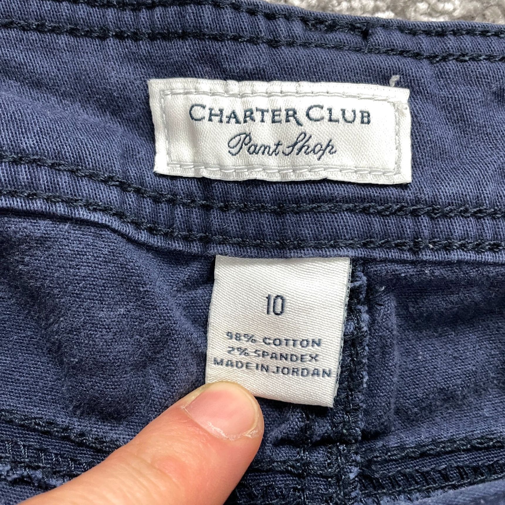 Charter Club Charter Club Bermuda Chino Shorts Womens 10 Navy Blue Mid Rise Casual 34 Waist 13.5 Inseam Size 32" / US 10 / IT 46 - 7 Thumbnail