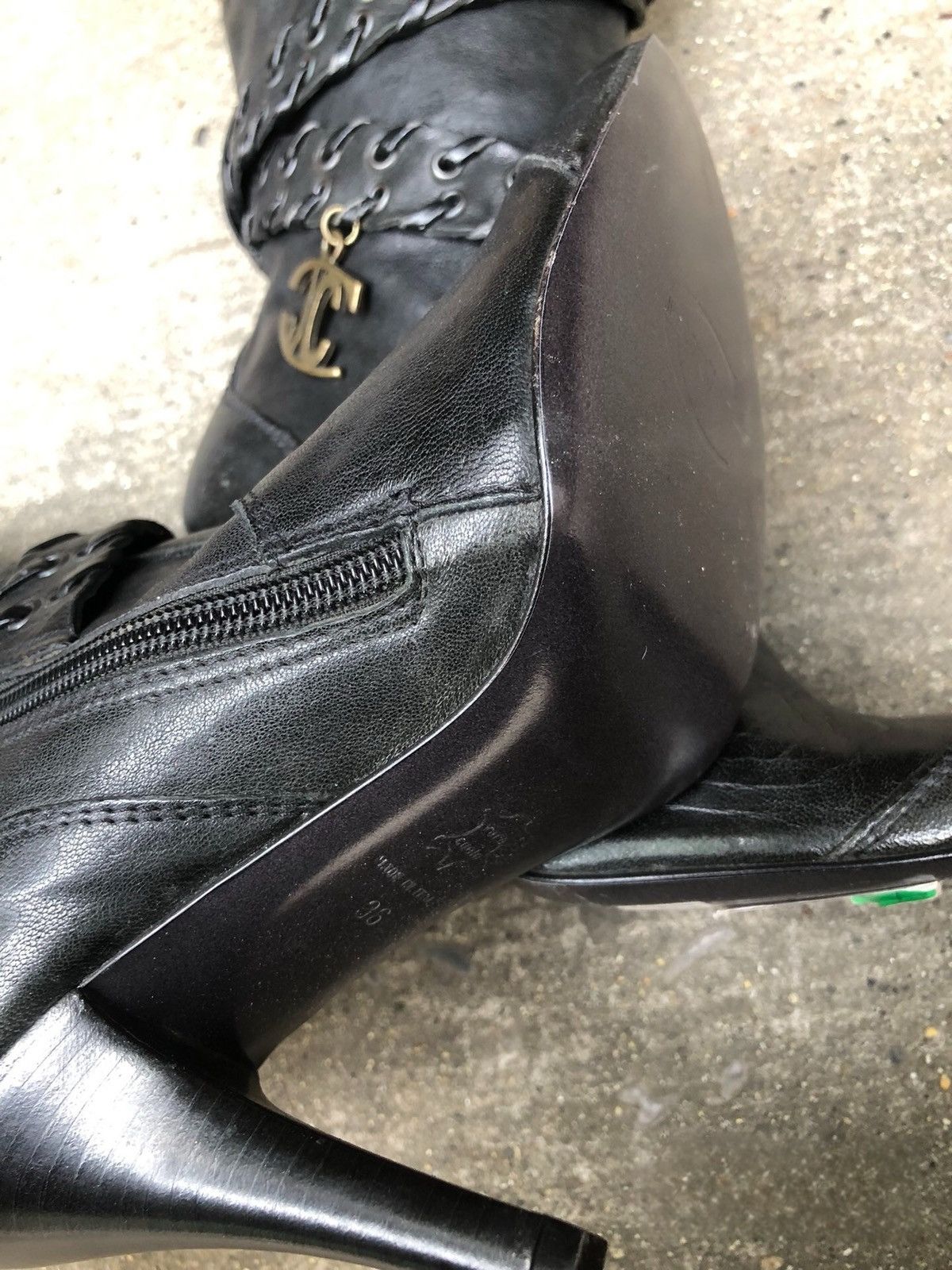 Just Cavalli New Cavalli Wrapped Black Tall Boots Size US 6 / IT 36 - 3 Thumbnail