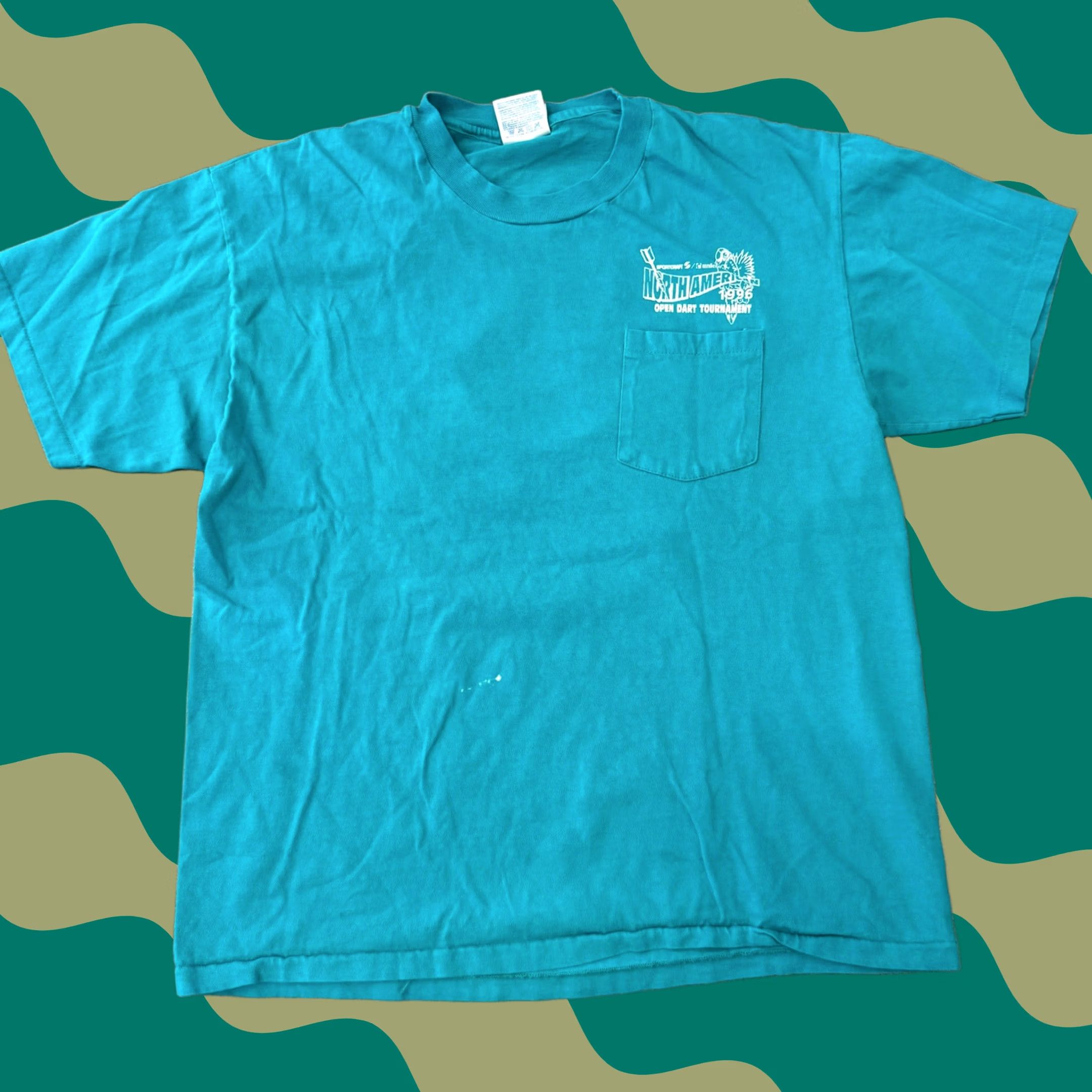 Vintage VINTAGE Y2K 1996 Dart Championship North American Tournament SS Graphic Tee L Blue Mens Regular Size US L / EU 52-54 / 3 - 1 Thumbnail