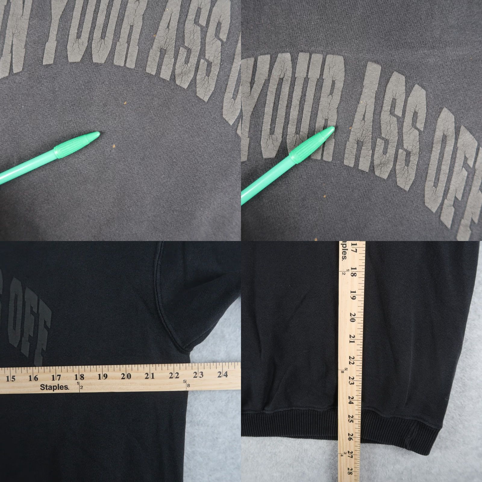 Vintage Vintage 90s Todd Tramp's Gym Bodybuilding Sweatshirt Size L Black Made Canada Size L / US 10 / IT 46 - 8 Thumbnail