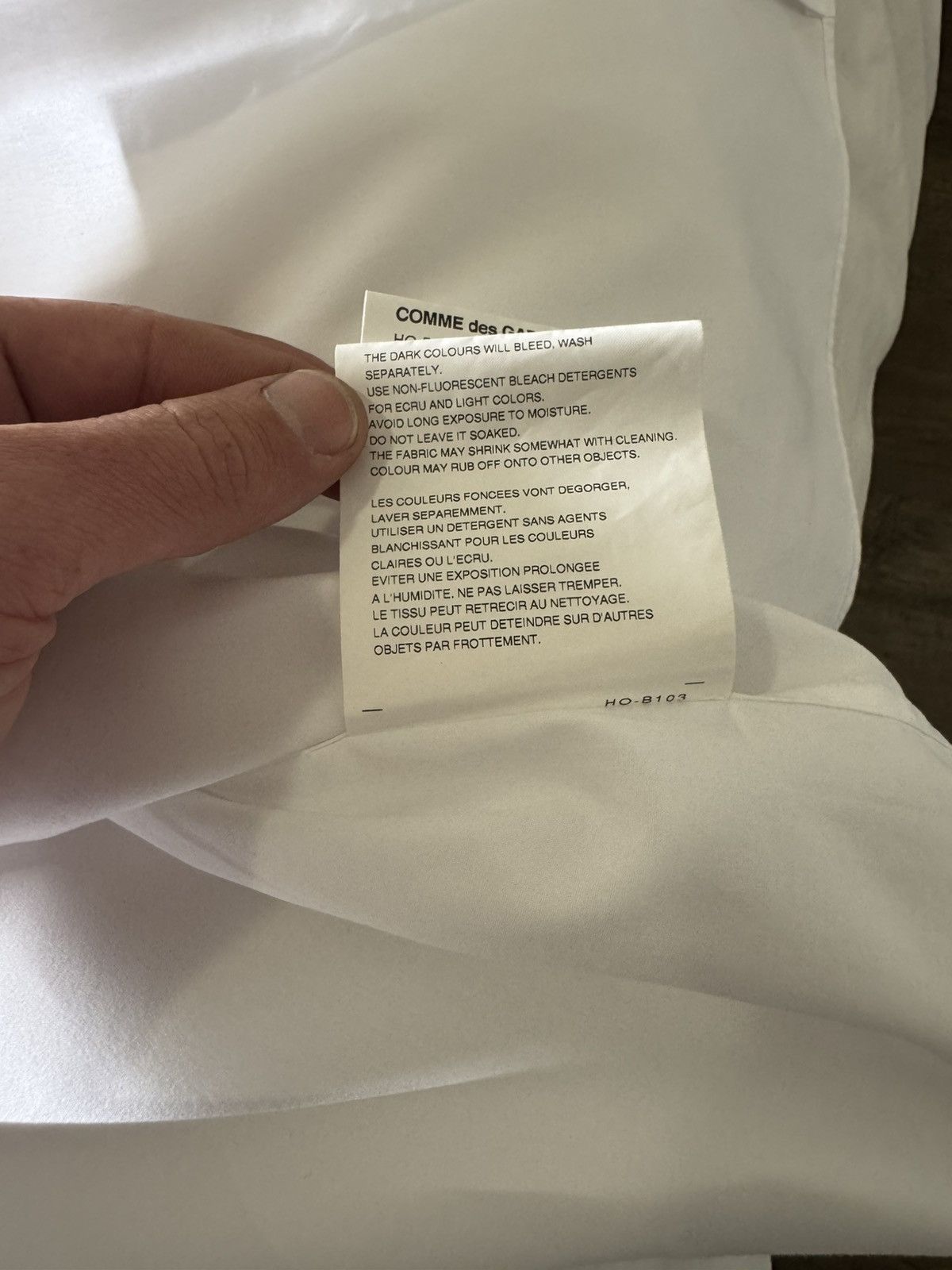 Comme des Garcons Homme Comme Des Garcons Homme White Shirt Size US M / EU 48-50 / 2 - 11 Thumbnail