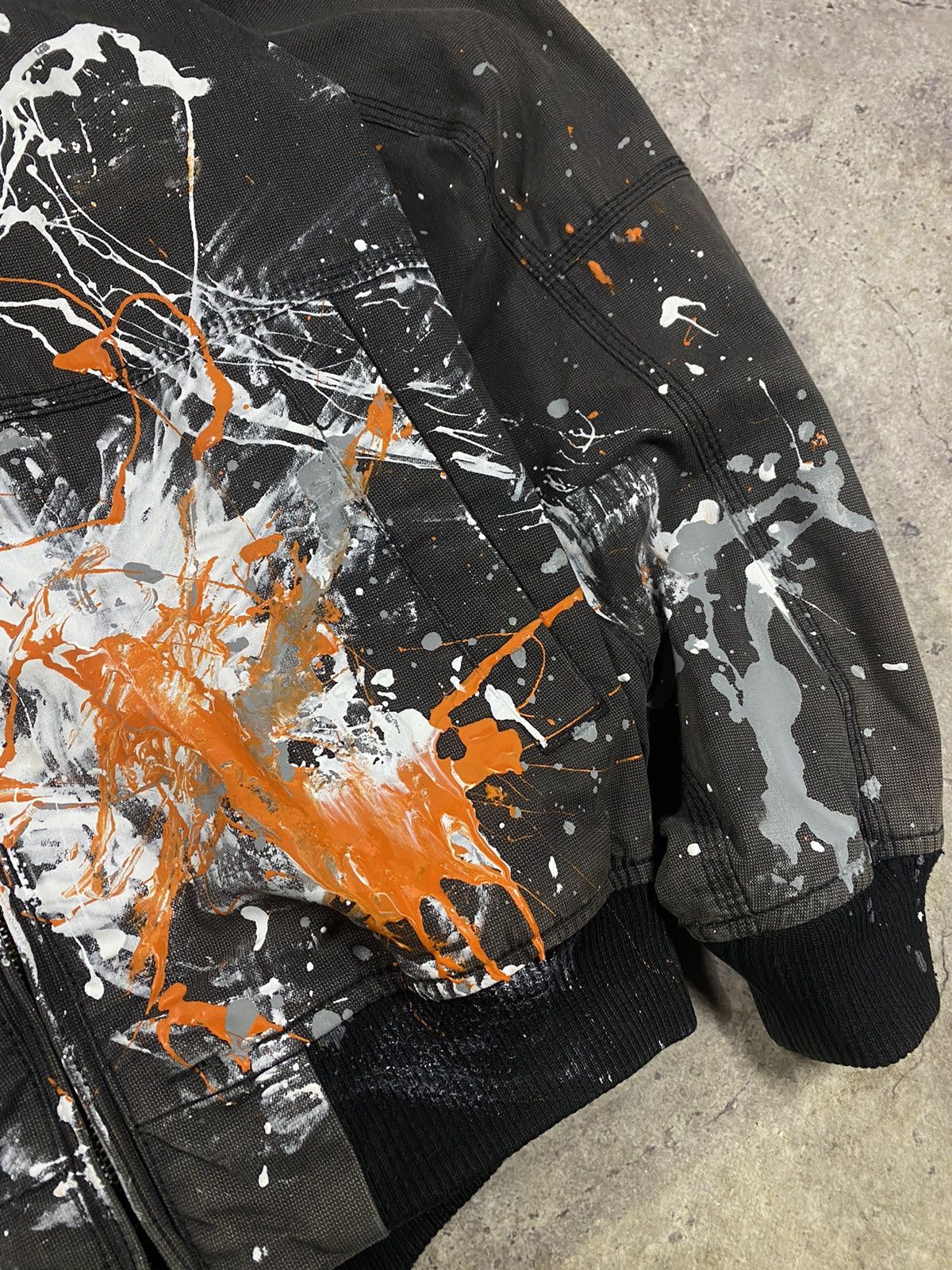 Carhartt Crazy LOGG Carhartt Style Paint Distressed Workwear Jacket Size US XL / EU 56 / 4 - 7 Thumbnail