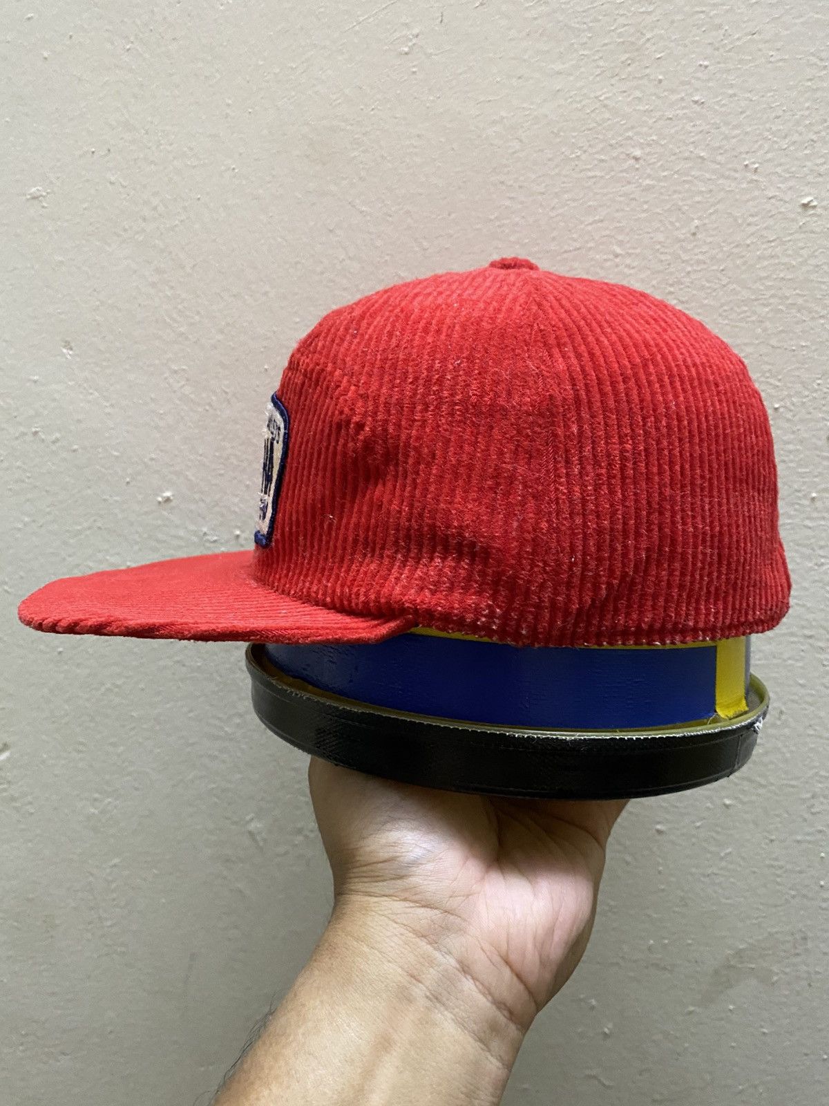 Marlboro × Yamaha Vintage RARE Yamaha Racing Team Corduroy w Ear Flap Hat Size ONE SIZE - 4 Thumbnail