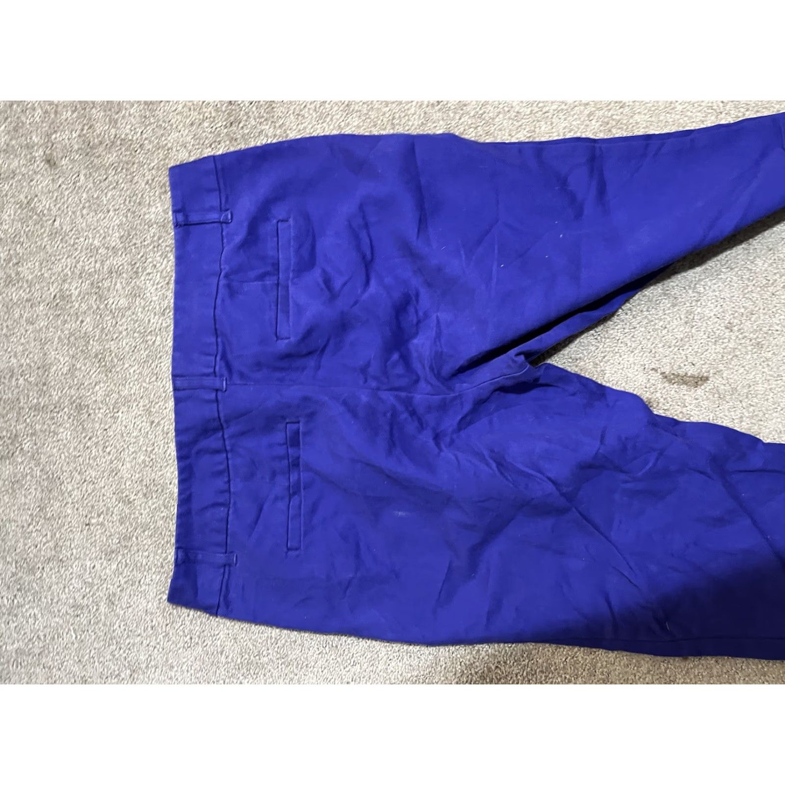 Liz Claiborne Liz Claiborne Womens Career Classic Pants Straight Blue 10 Slim Stretch Twill Tailored Flat Front 26in Inseam Mens Ladies Girls Womens Size 32" / US 10 / IT 46 - 4 Thumbnail