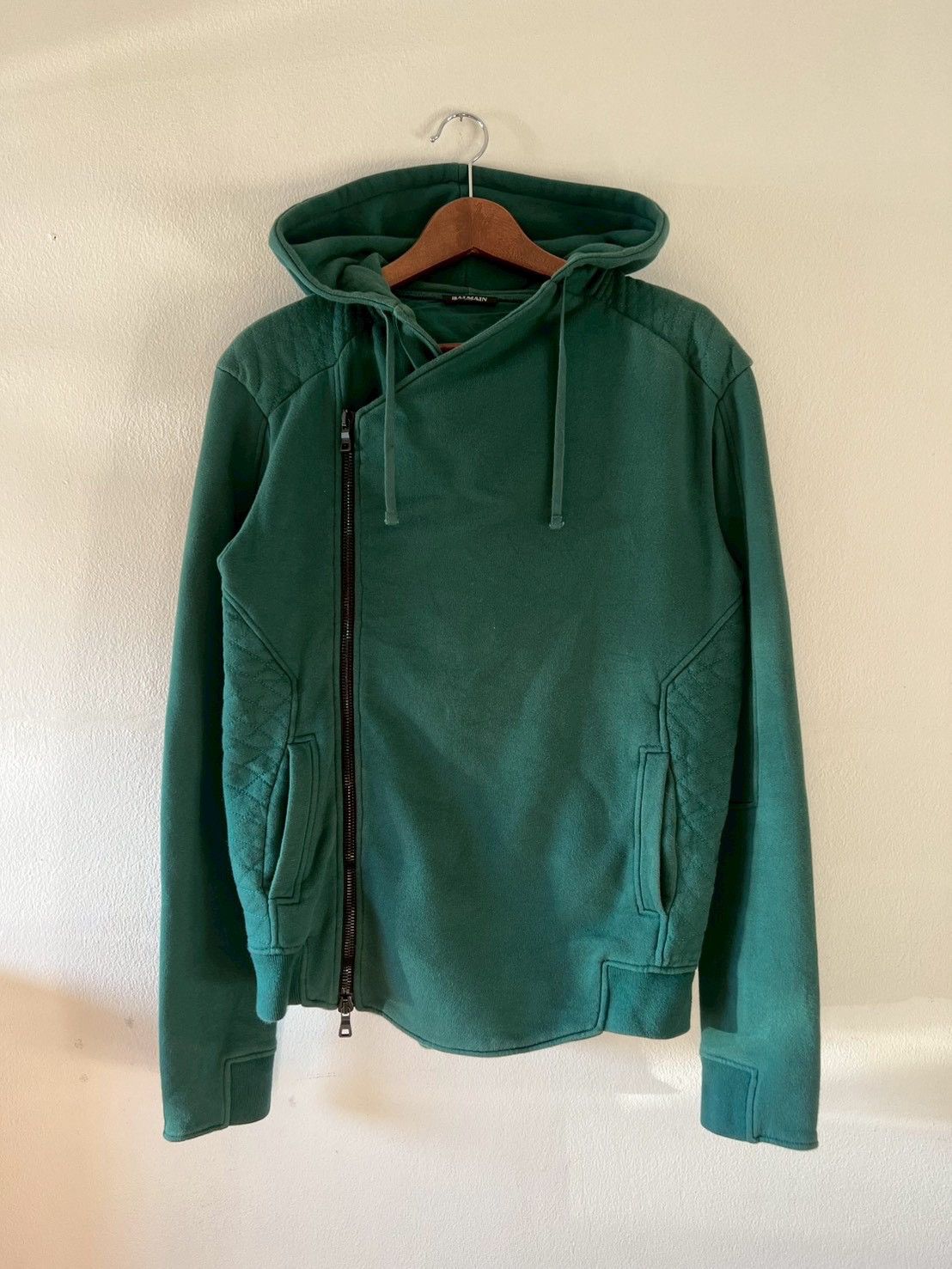 Balmain BALMAIN BIKERS MILITARY ASYMMETRICAL HOODIES Size US M / EU 48-50 / 2 - 1 Thumbnail