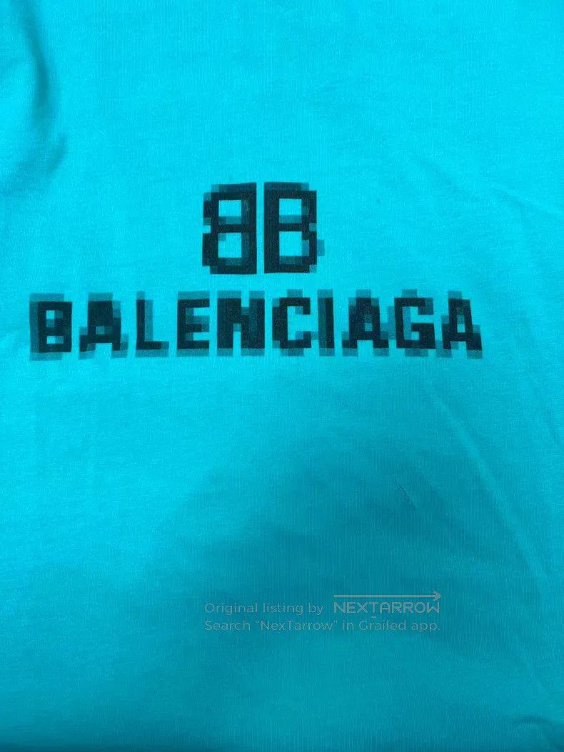 Balenciaga Balenciaga Mosaic Blurred Logo BB Letter Loose Fit Ripped Size US L / EU 52-54 / 3 - 3 Thumbnail
