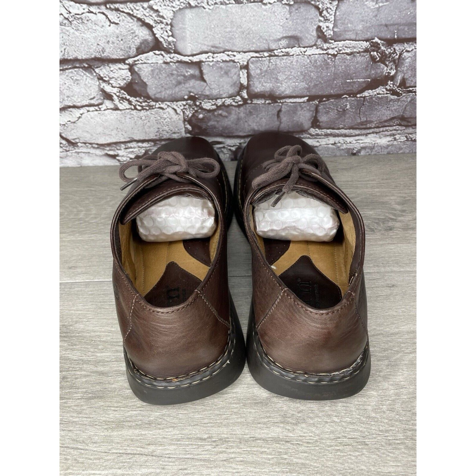 Born Born Handcrafted Brown Leather Oxfords Lace Up Casual Shoes Size US 12 / EU 45 - 4 Thumbnail