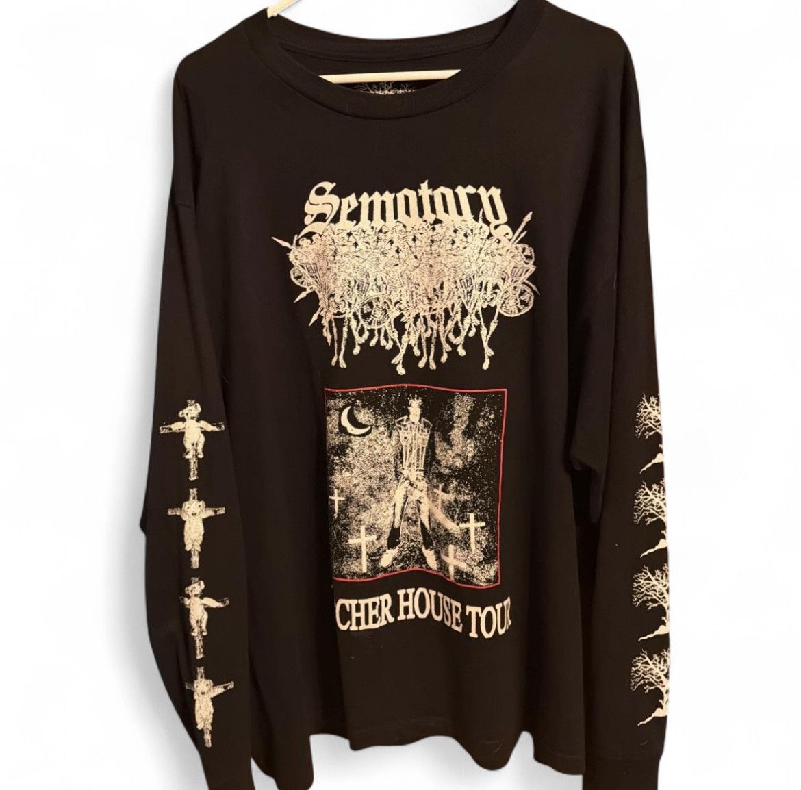 Drain Gang × Haunted Mound Haunted Mound - Sematary Butcher House tour longsleeve Size US XL / EU 56 / 4 - 1 Thumbnail