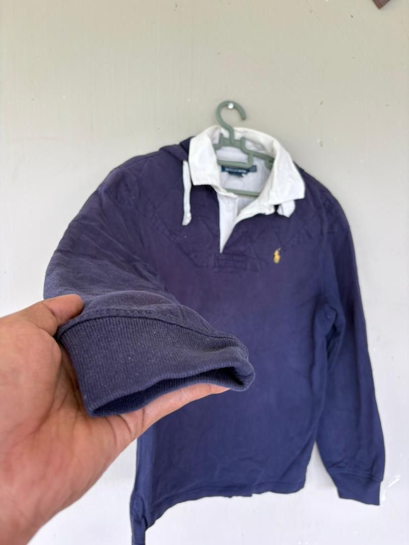 Polo Ralph Lauren VTG90 Polo Ralph Lauren PoloRugby Shirt Attachable Hoodie Size US L / EU 52-54 / 3 - 2 Thumbnail