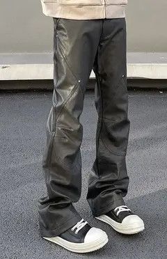 Japanese Brand Sayaka x Misao Avant garde studded pu leather flare pants Size US 34 / EU 50 - 7 Thumbnail