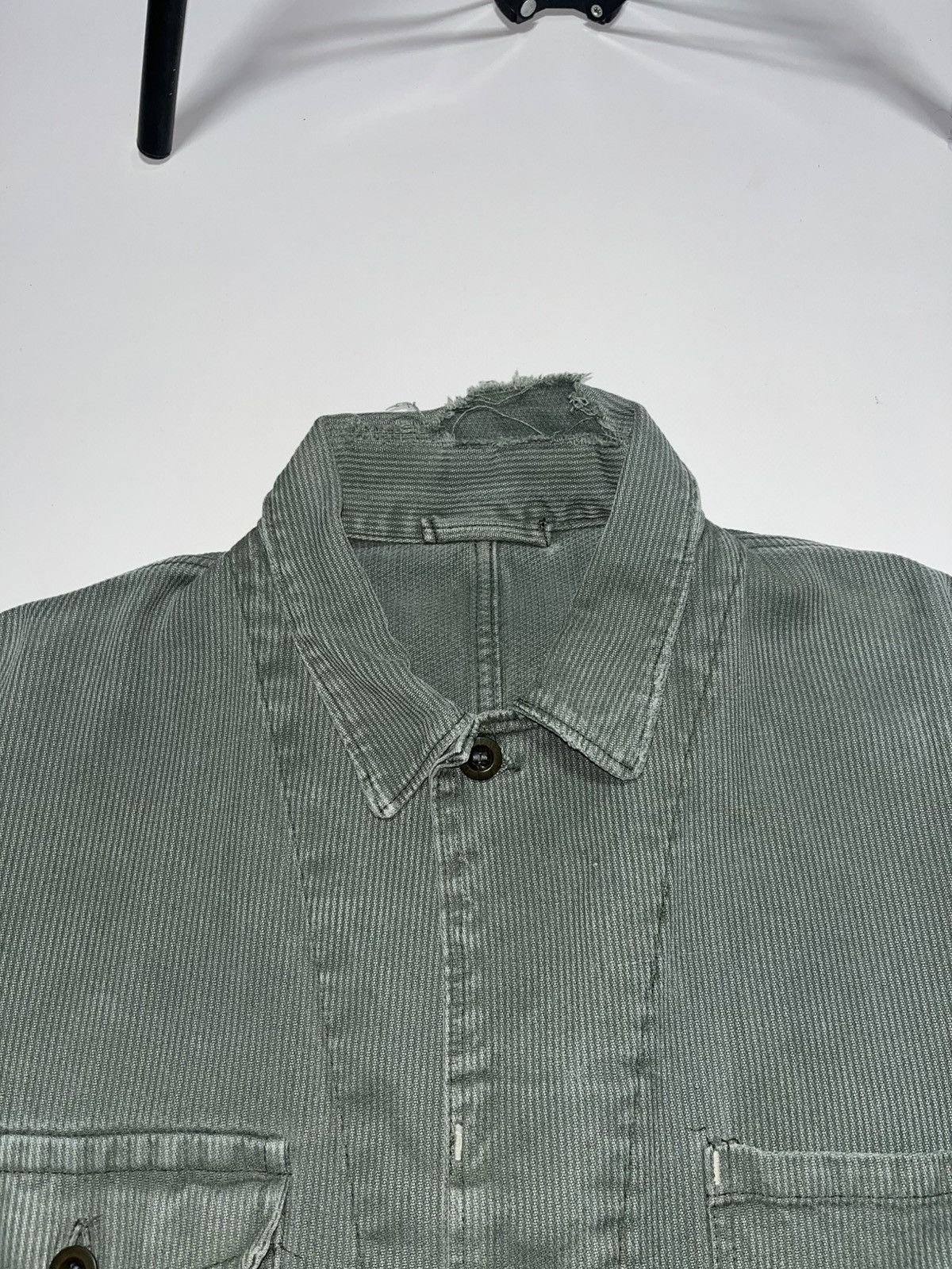 Vintage Vintage 80’s French Workwear Chore Jacket Distressed Grunge Size US L / EU 52-54 / 3 - 4 Thumbnail