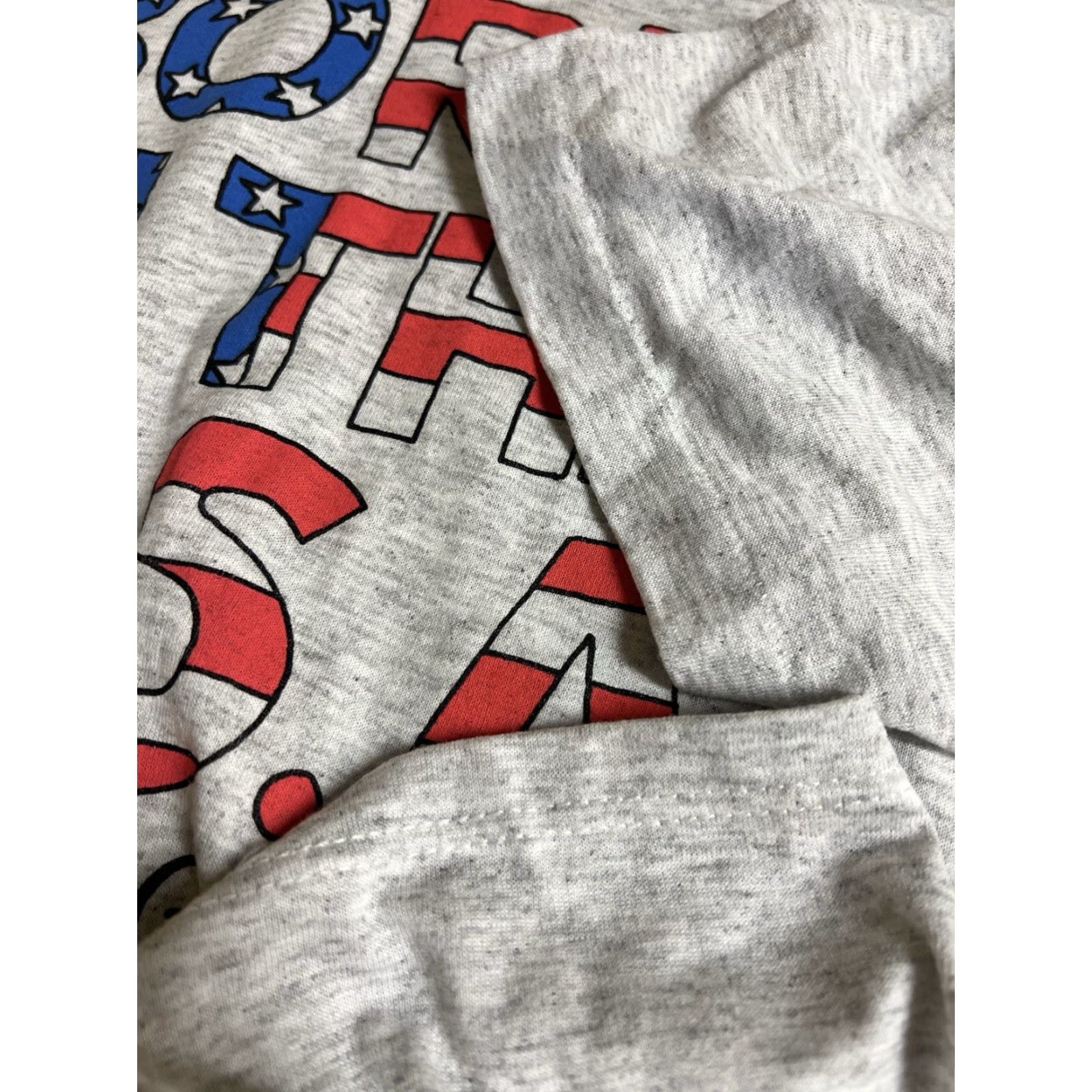Born VINTAGE Hallmark T-Shirt Shirts Single Stitch Crew Neck Short Sleeve Men XL Gray Patriotic Born In The USA Funny Graphic Tee USA Logo Motif Size US XL / EU 56 / 4 - 3 Thumbnail
