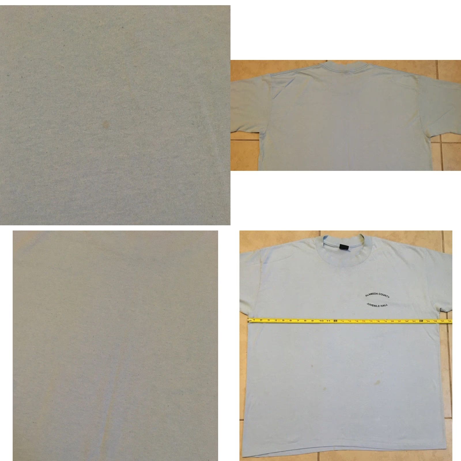 Vintage VINTAGE Alameda County Juvenile Hall Faded Inmate Shirt 3XL Blue Distressed 90s Grunge Prisoner USA Jail T-Shirt Mens Size US XXL / EU 58 / 5 - 10 Thumbnail