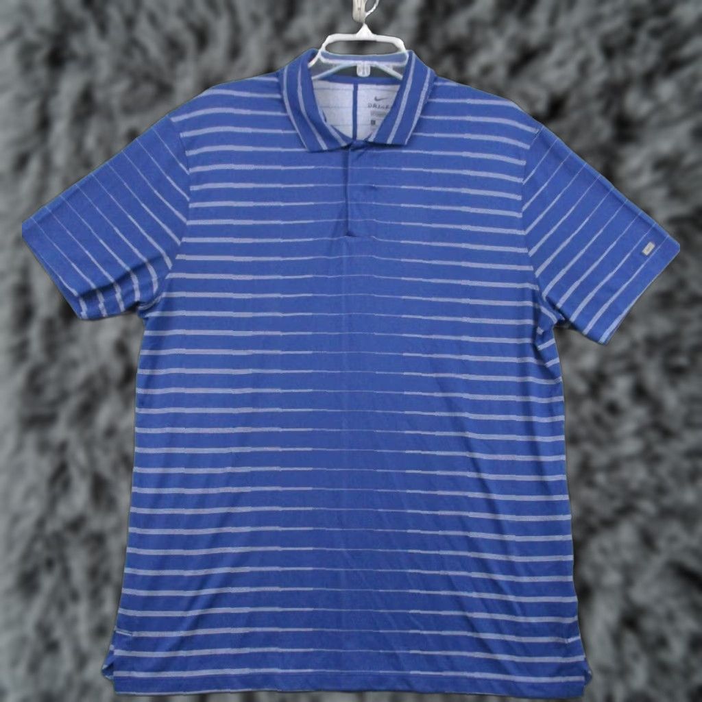 Nike Nike Tiger Woods Shirt Men Large Golf Polo Blue Stripe Ombre Size US L / EU 52-54 / 3 - 1 Thumbnail