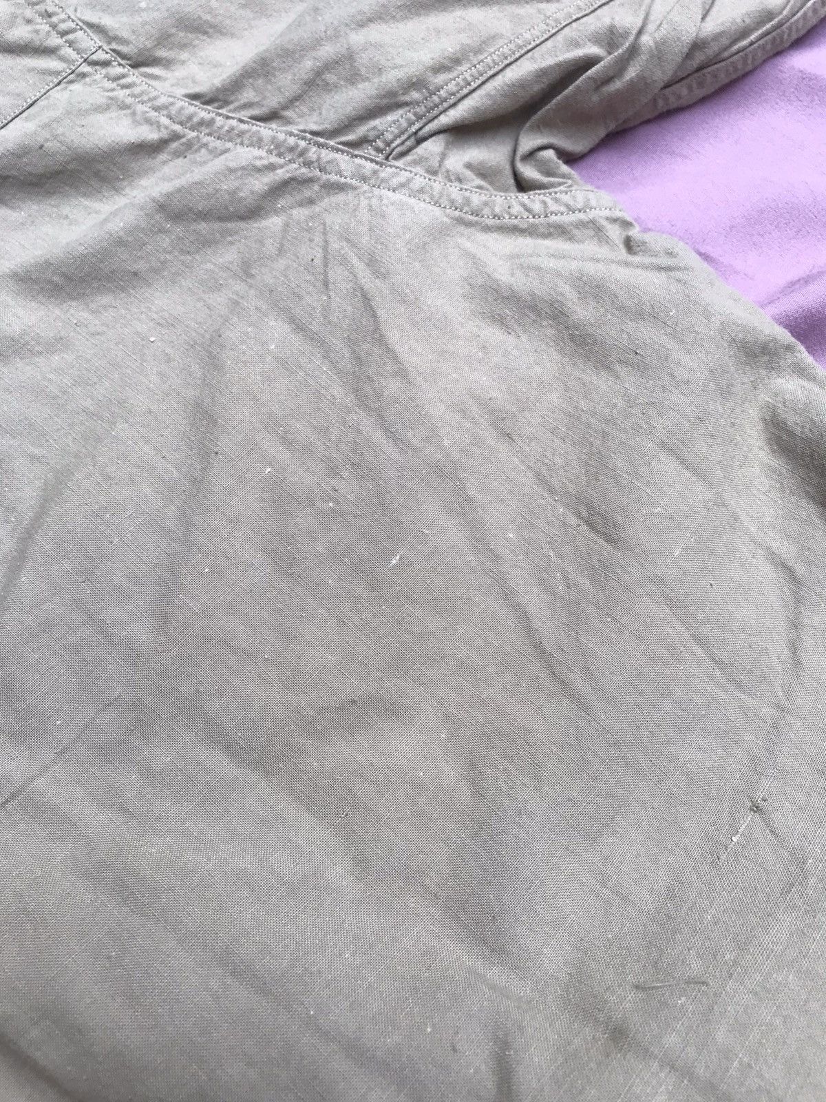Other FRENCH ARMY 50s ARMY OFFICER BUTTON UP, HEMP COTTON BLEND Size US M / EU 48-50 / 2 - 15 Thumbnail