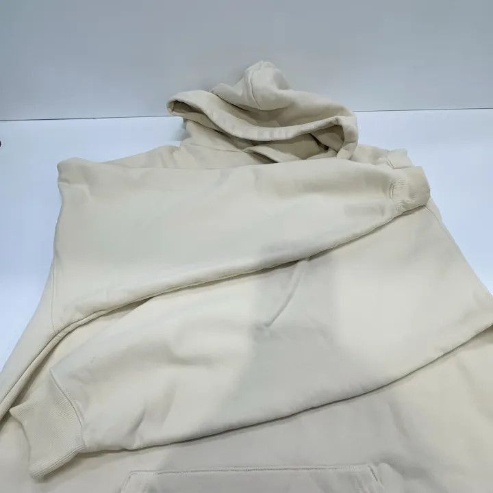 Balenciaga Balenciaga Ivory Logo Embroidered Long Sleeve Hoodie 0079-2 Size S / US 4 / IT 40 - 6 Thumbnail