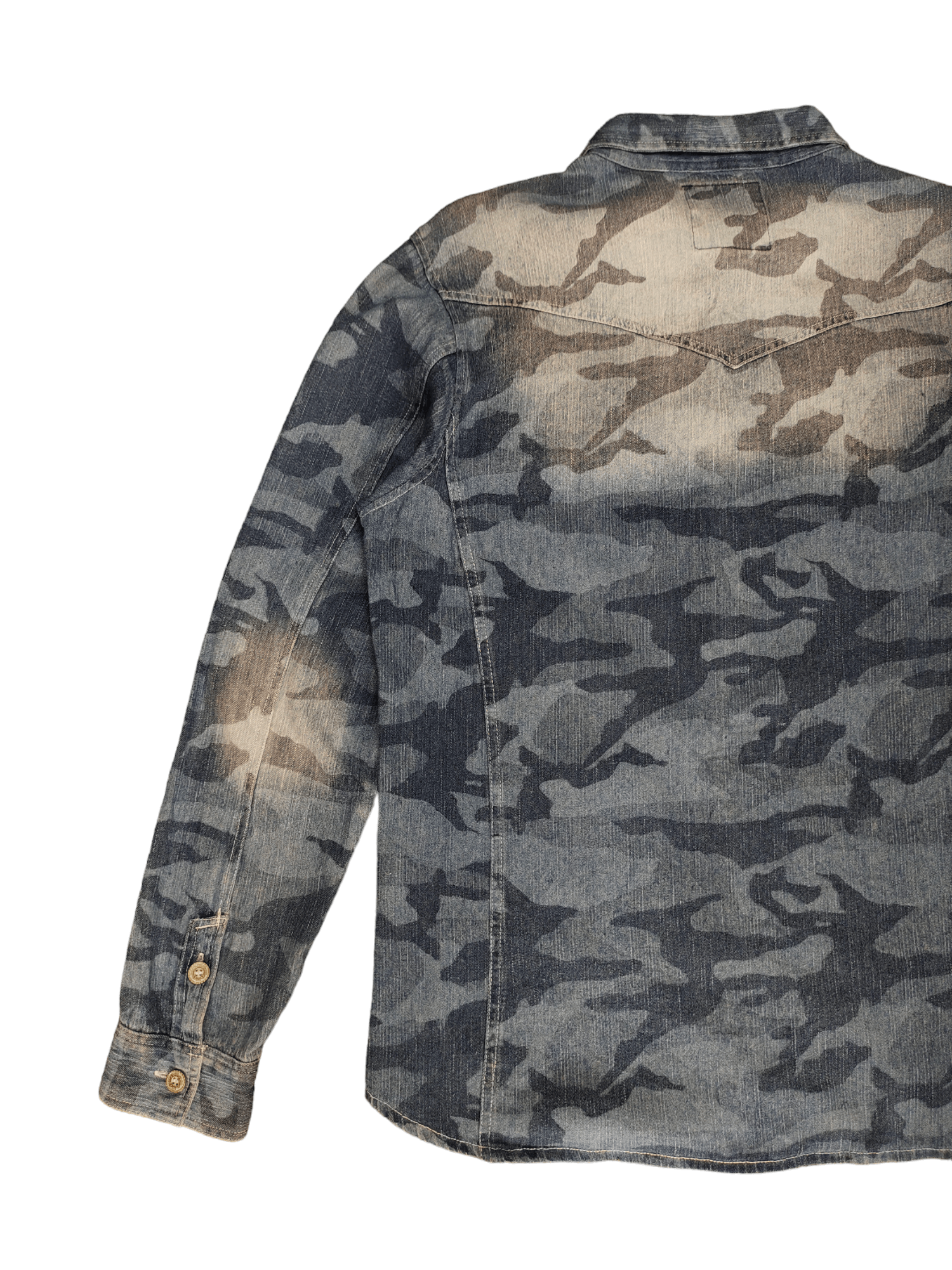 In The Attic In The Attic Homme Camo Double Pocket Denim Shirt Size US M / EU 48-50 / 2 - 13 Thumbnail