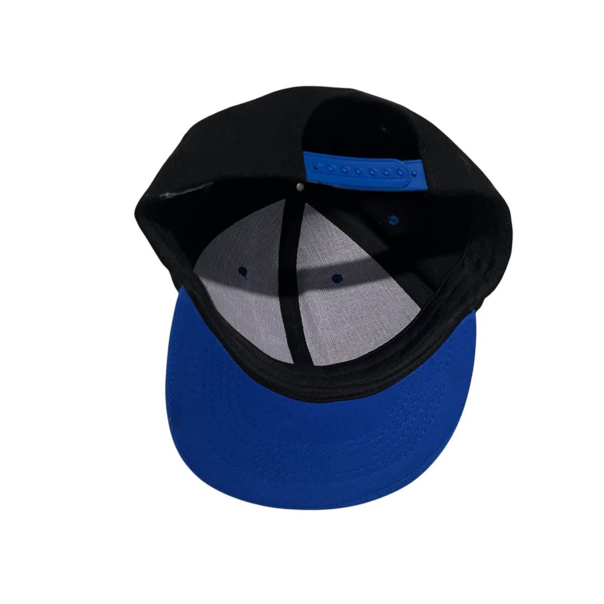 Vintage Vintage 1990s Black And Royal Blue God First SnapBack Hat Size ONE SIZE - 3 Thumbnail