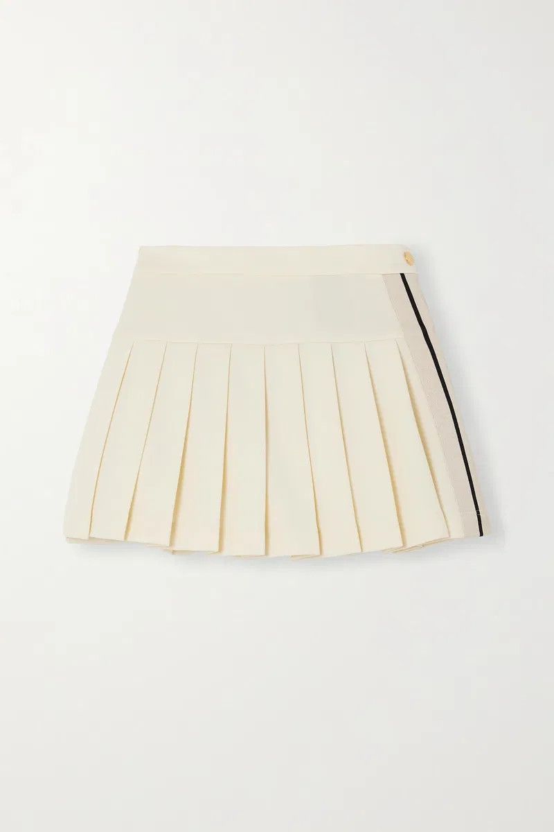 Palm Angels o1y1125 Mini Skirt in Ivory Size 34" / US 12 / IT 48 - 1 Thumbnail