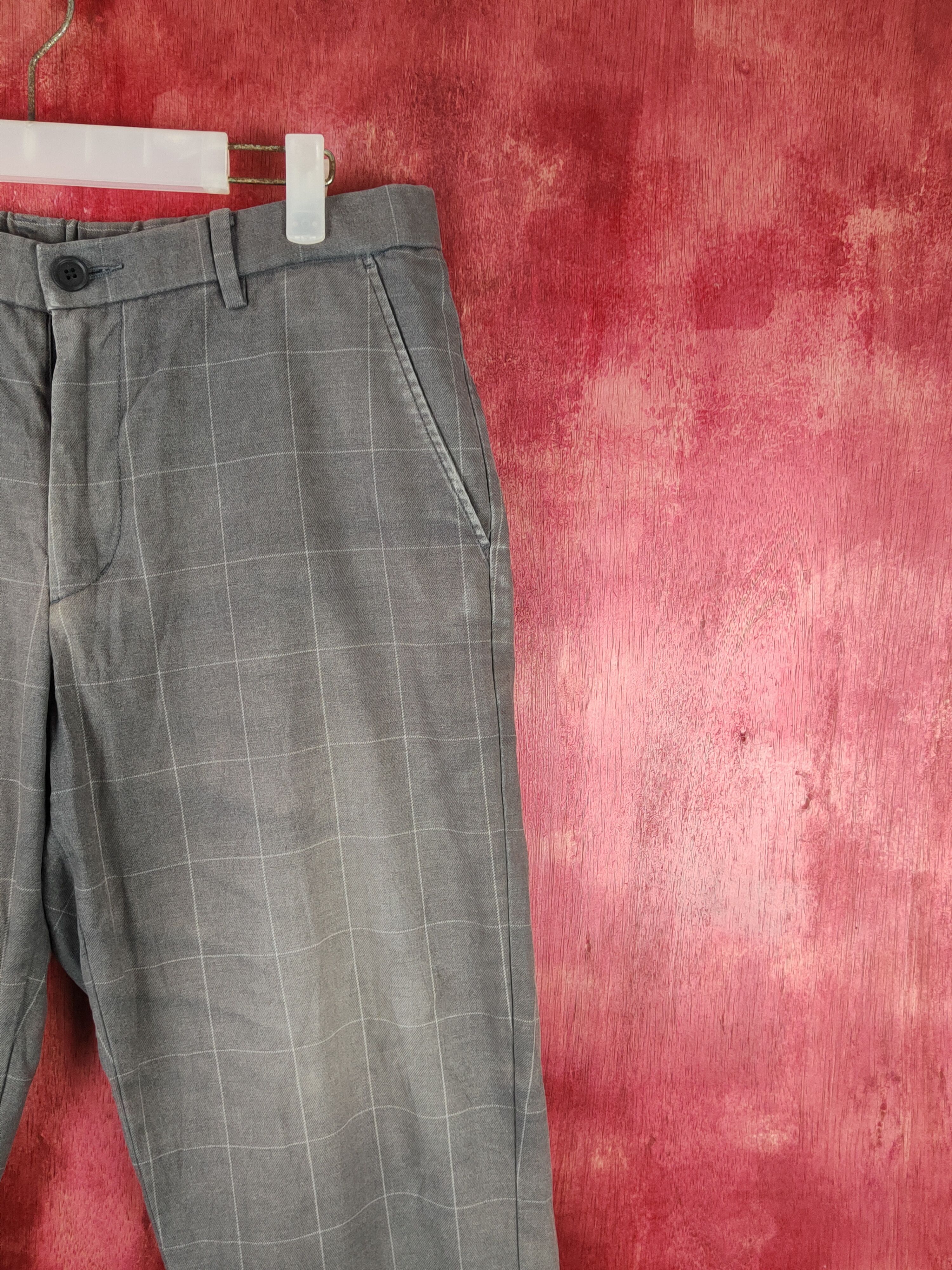 Japanese Brand × Vintage Uniqlo Dark Gray Faded checkered Jogger Pants #S2268 Size US 32 / EU 48 - 5 Thumbnail