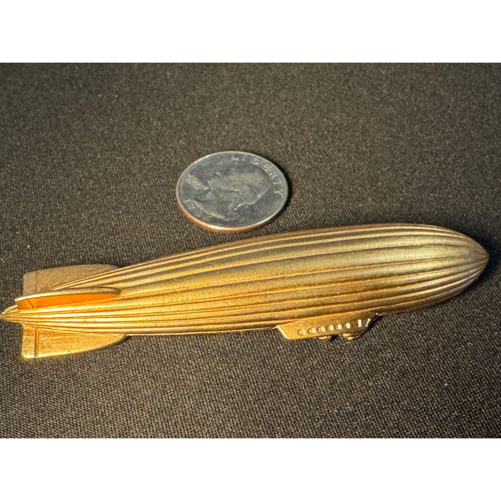 Other JJ Jonette 1986 Gold Tone Zeppelin Brooch Size ONE SIZE - 5 Thumbnail