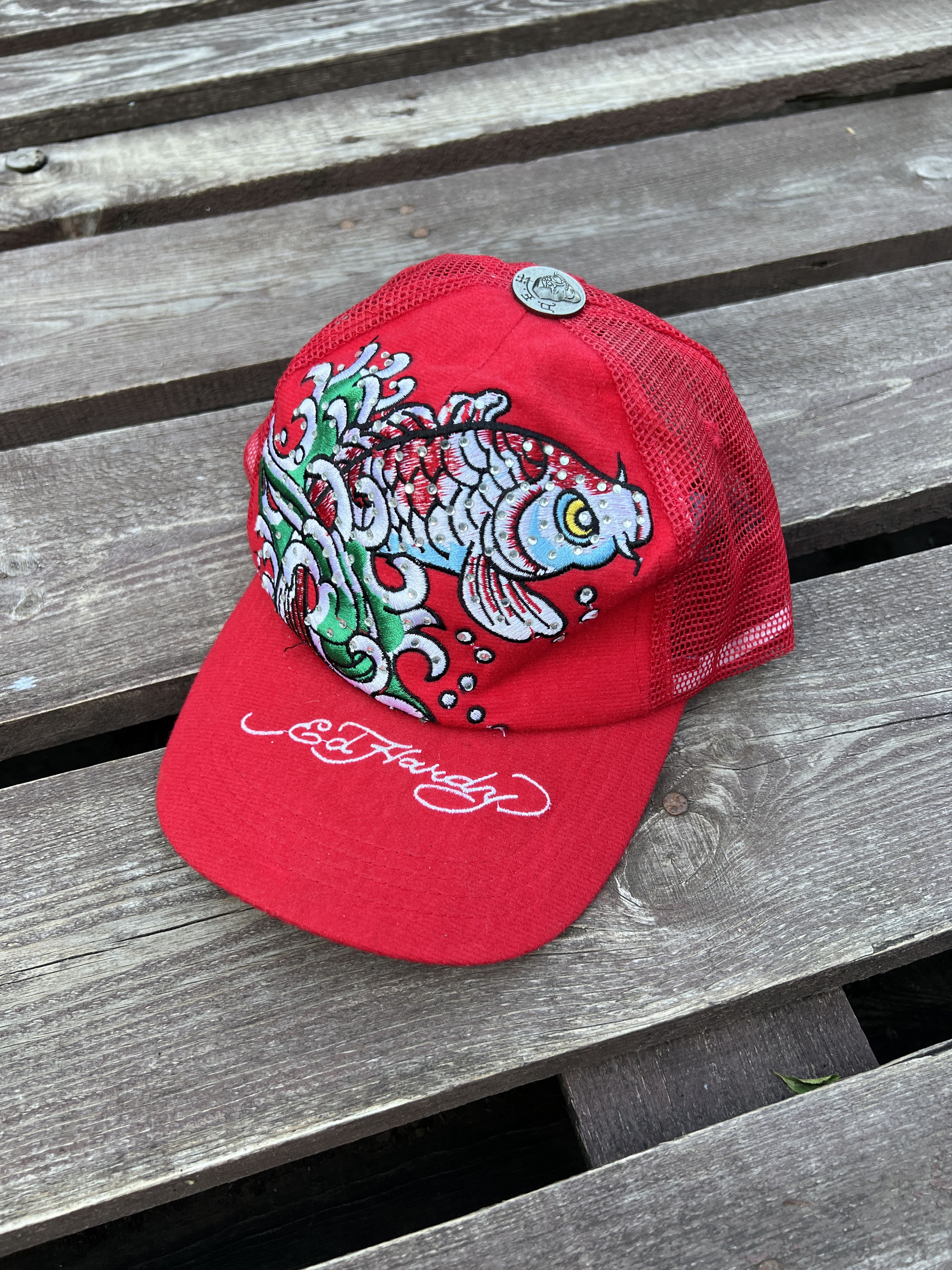 Ed Hardy Ed Hardy Vintage Y2K Fish Cap Size ONE SIZE - 1 Thumbnail