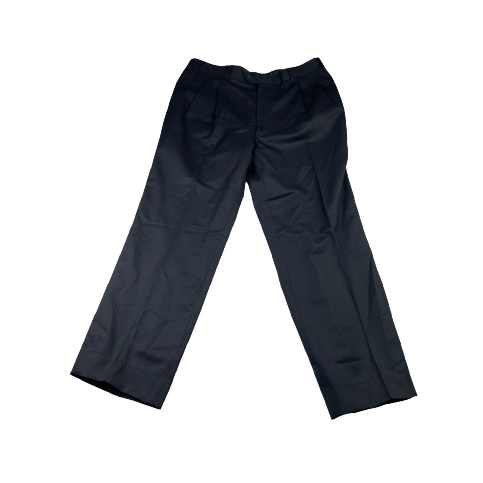 Corneliani Corneliani Men’s 100% Wool Pleated Pants Black Italy 34x26 Dress Pants Straight Leg Regular Mens Size US 34 / EU 50 - 2 Thumbnail