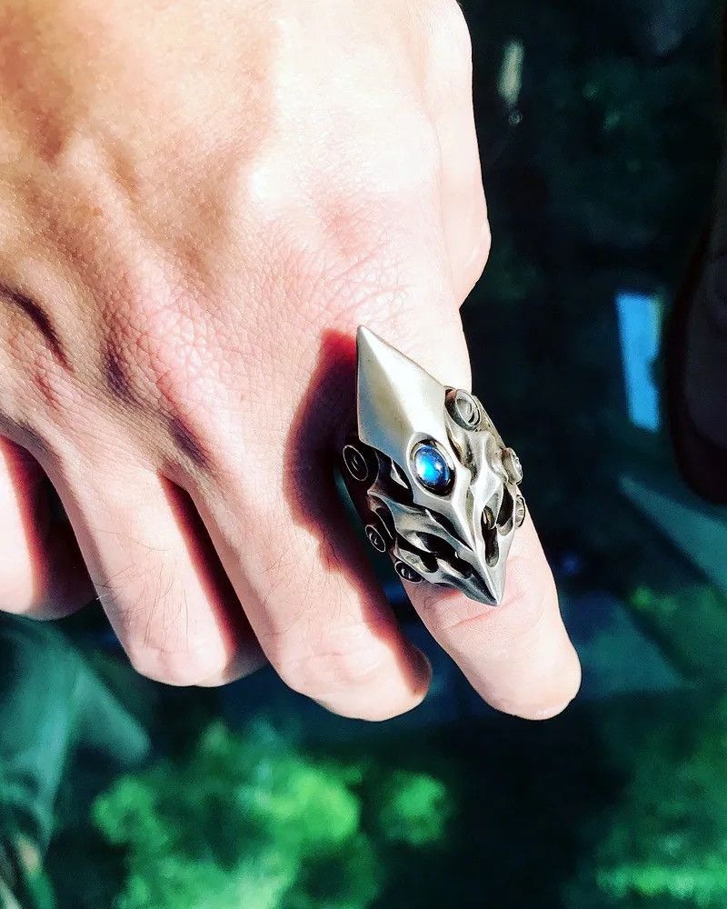 Jewelry Mecha Moonstone Adjustable Size Ring Size ONE SIZE - 5 Thumbnail
